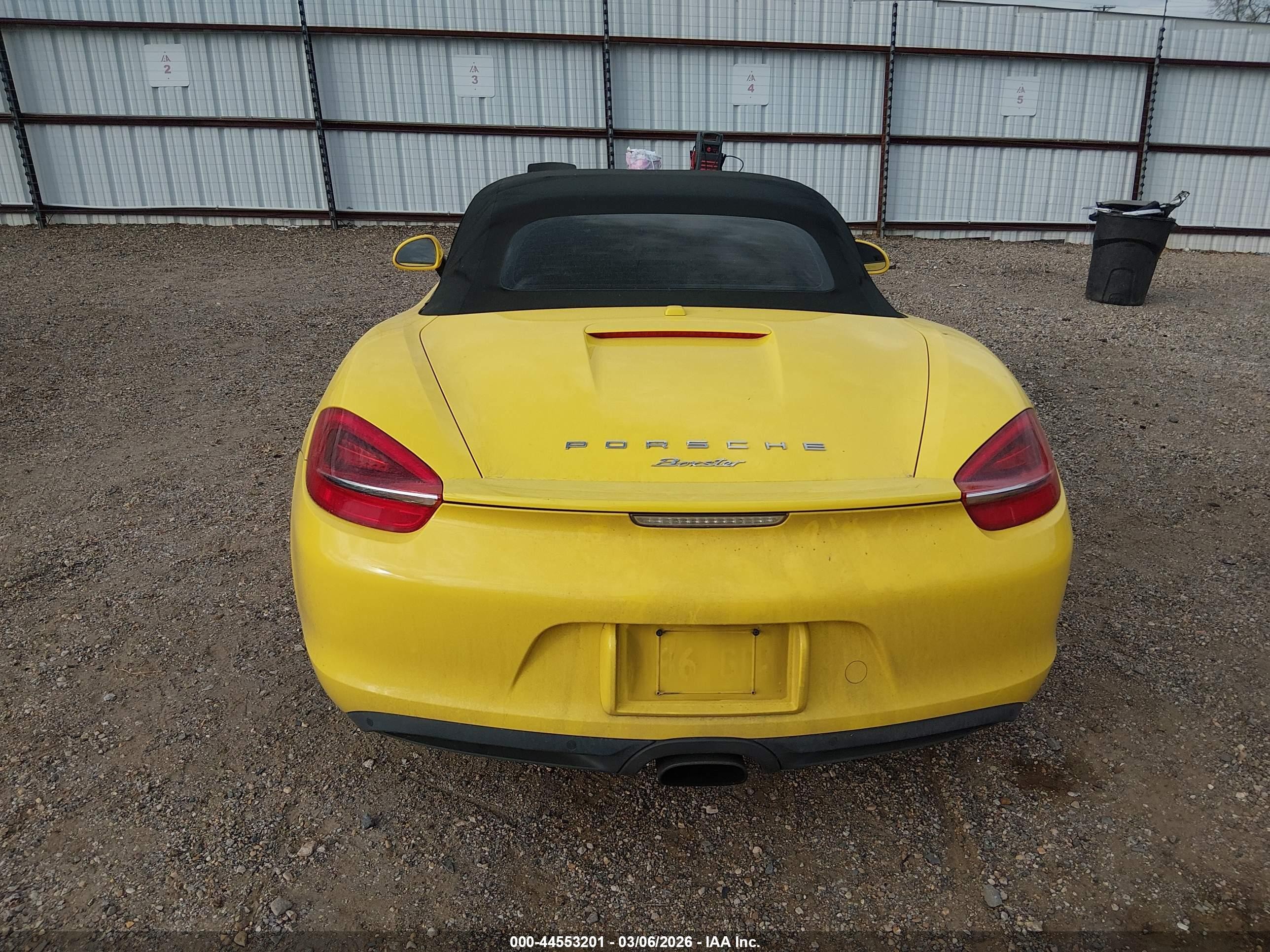 2014 Porsche Boxster   Yellow vin: WP0CA2A82ES122008