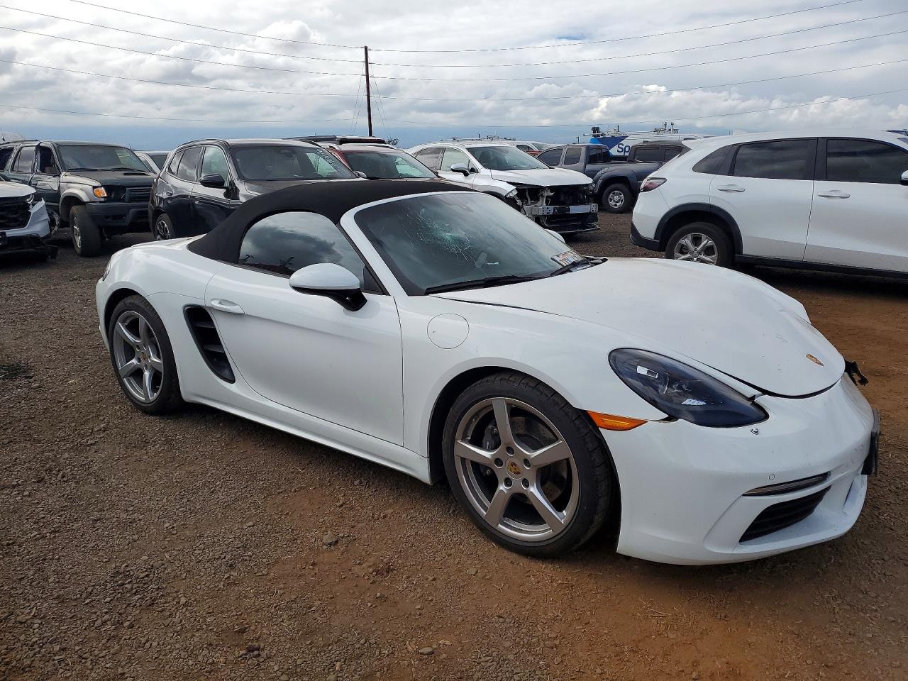 2019 Porsche Boxster Base White vin: WP0CA2A83KS210822