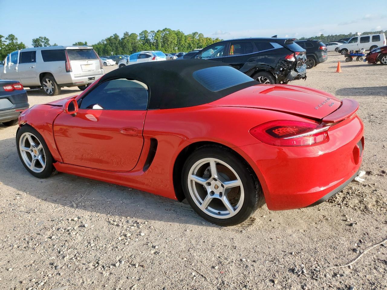 2014 Porsche Boxster Red vin: WP0CA2A84ES120776