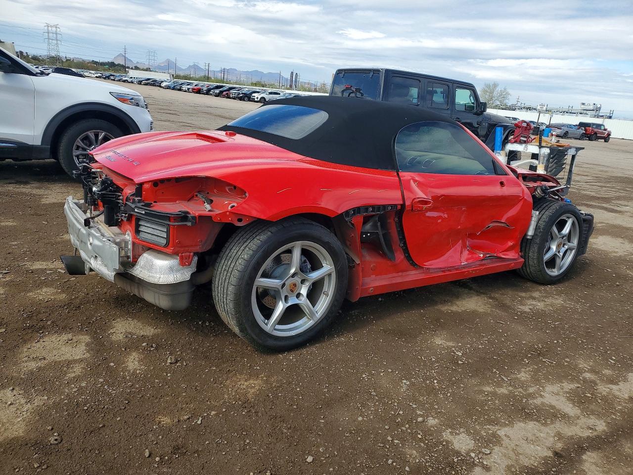 2014 Porsche Boxster Red vin: WP0CA2A85ES121869