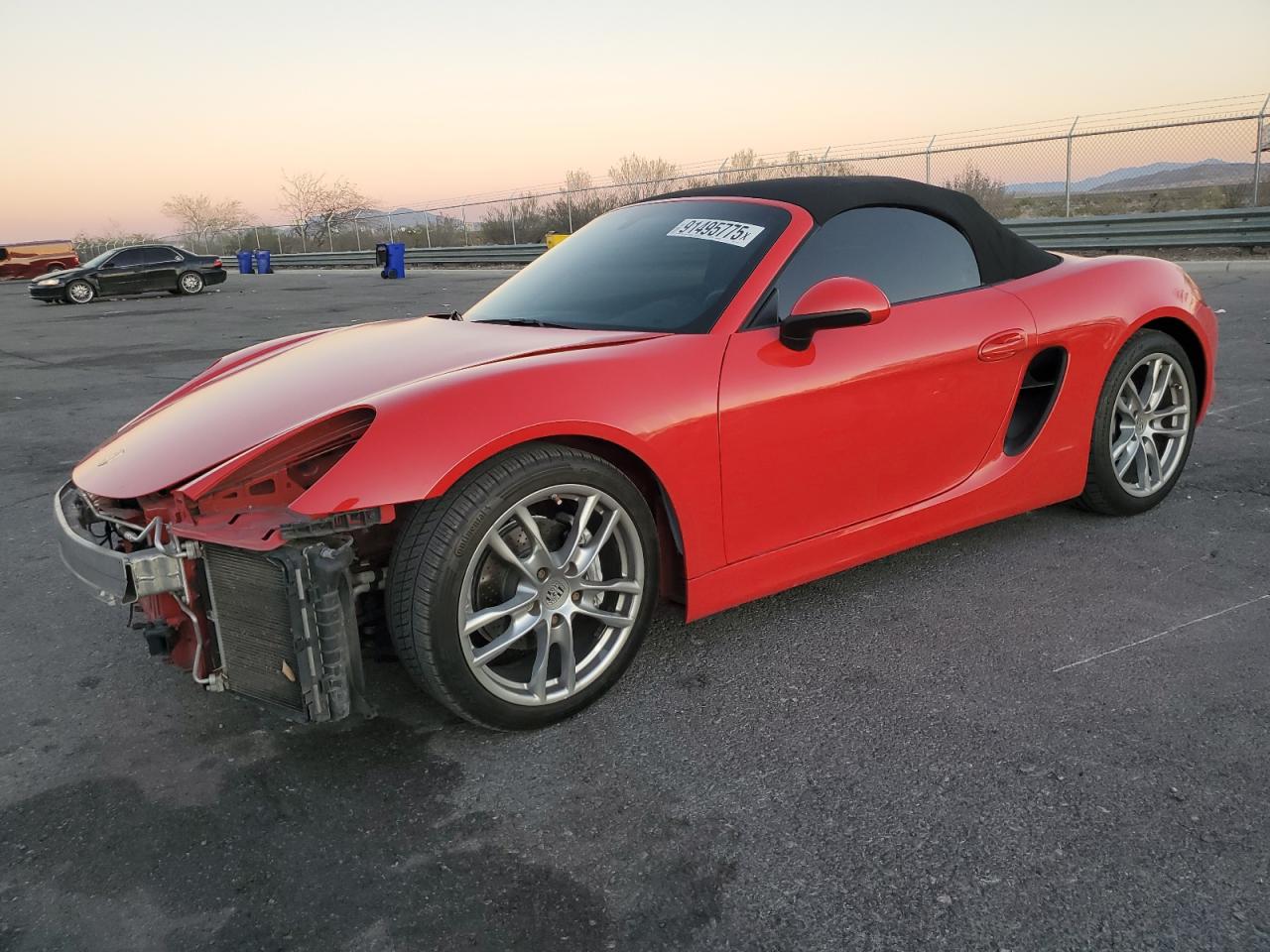 2014 Porsche Boxster Red vin: WP0CA2A86EK120147