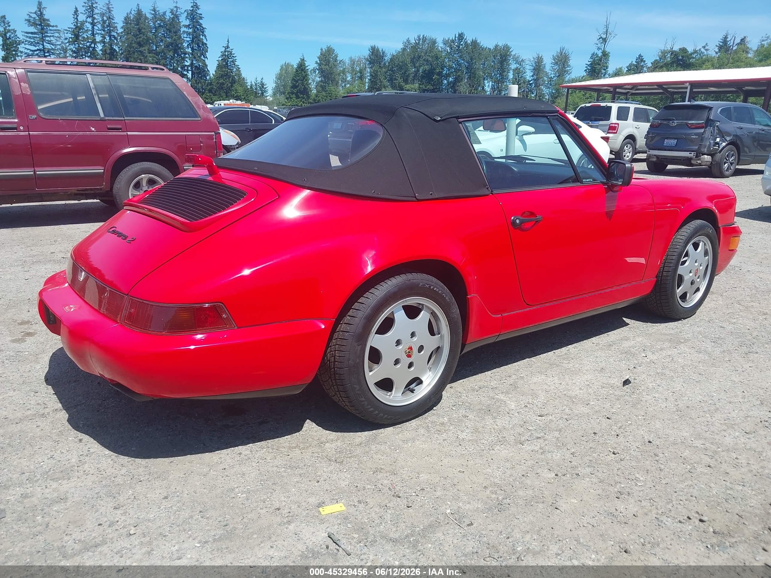 1990 Porsche 911 Carrera 2/carrera 4 Red vin: WP0CB2964LS470759