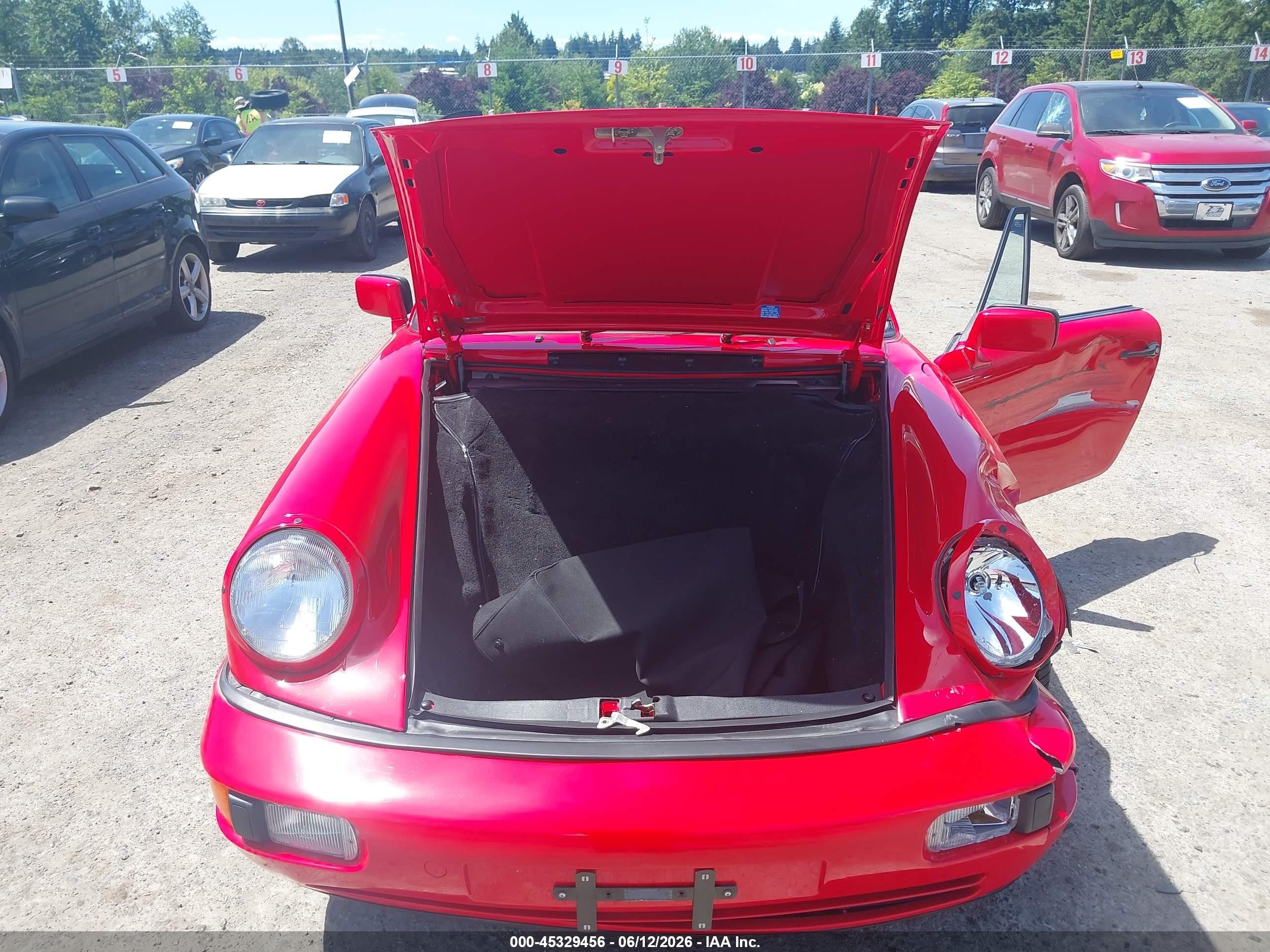 1990 Porsche 911 Carrera 2/carrera 4 Red vin: WP0CB2964LS470759