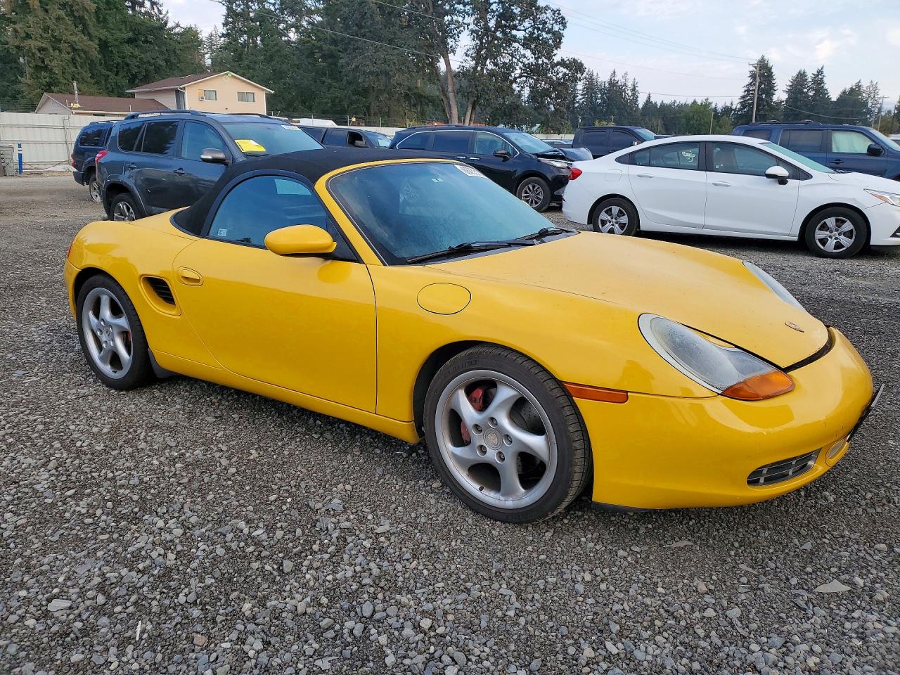 2001 Porsche Boxster S Yellow vin: WP0CB29801U664658
