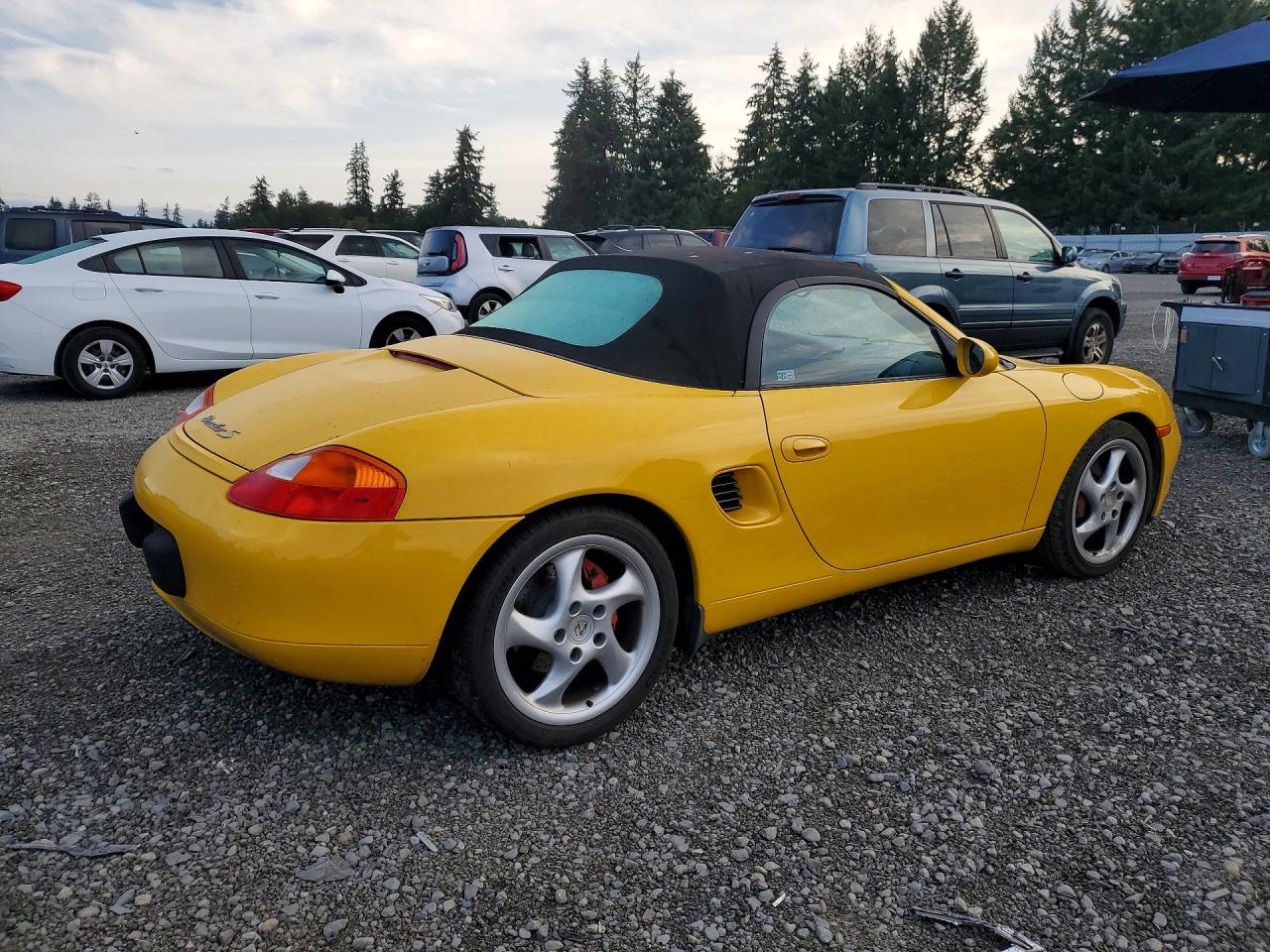 2001 Porsche Boxster S Yellow vin: WP0CB29801U664658