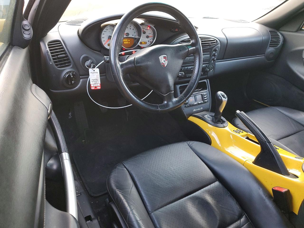 2001 Porsche Boxster S Yellow vin: WP0CB29801U664658