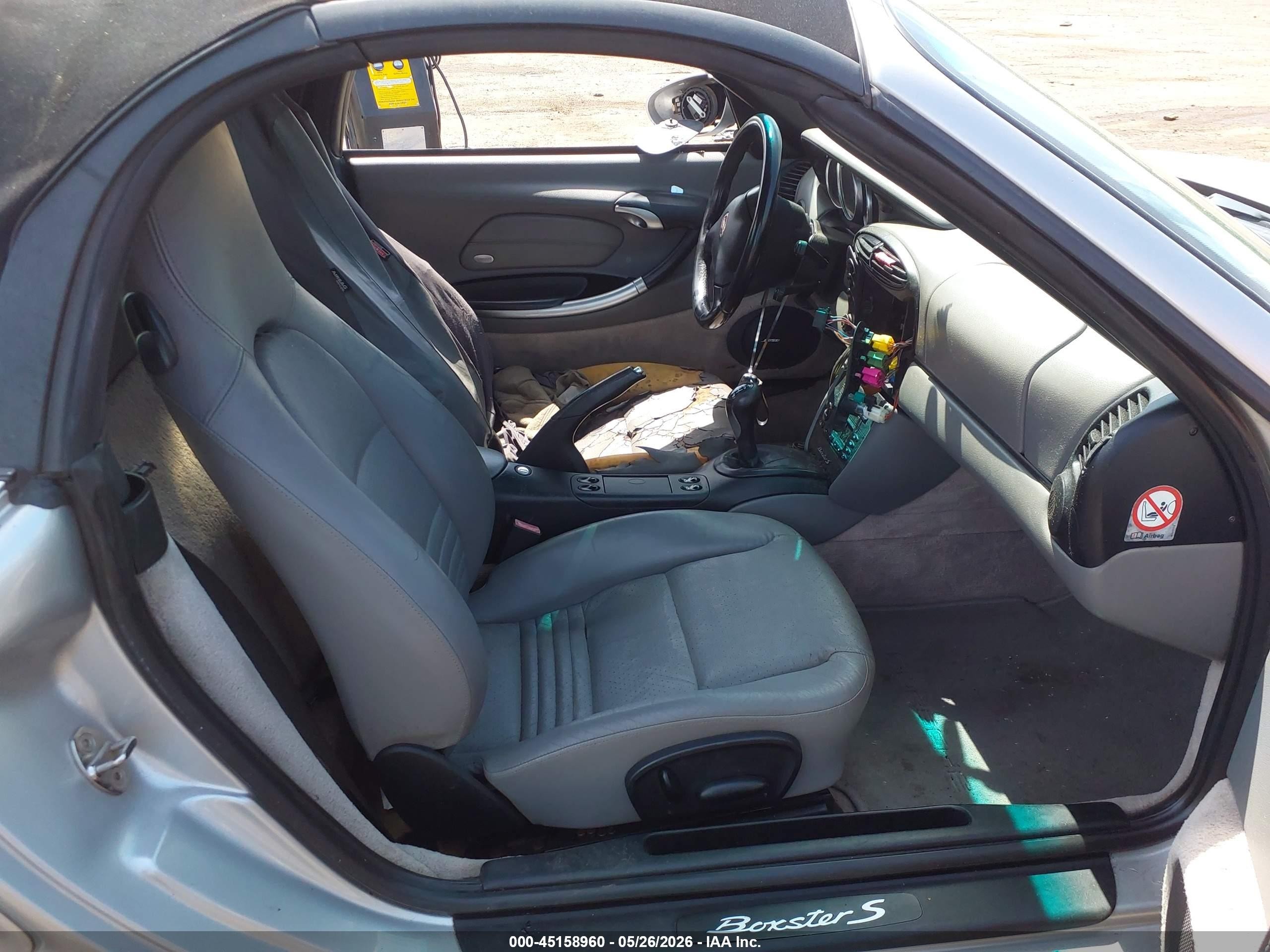 2002 Porsche Boxster S Silver vin: WP0CB29802U662619