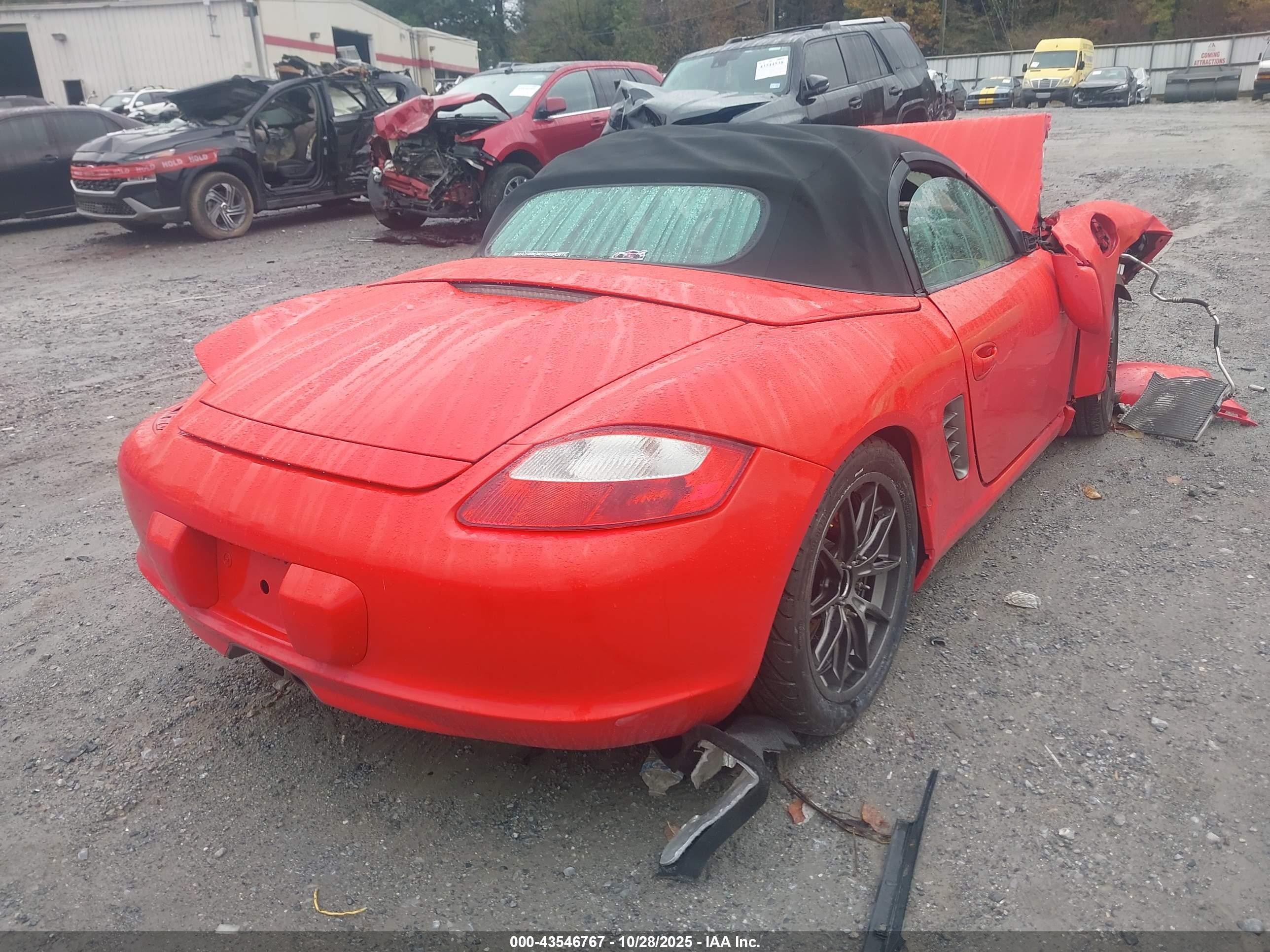 2005 Porsche Boxster S Red vin: WP0CB29805S730322