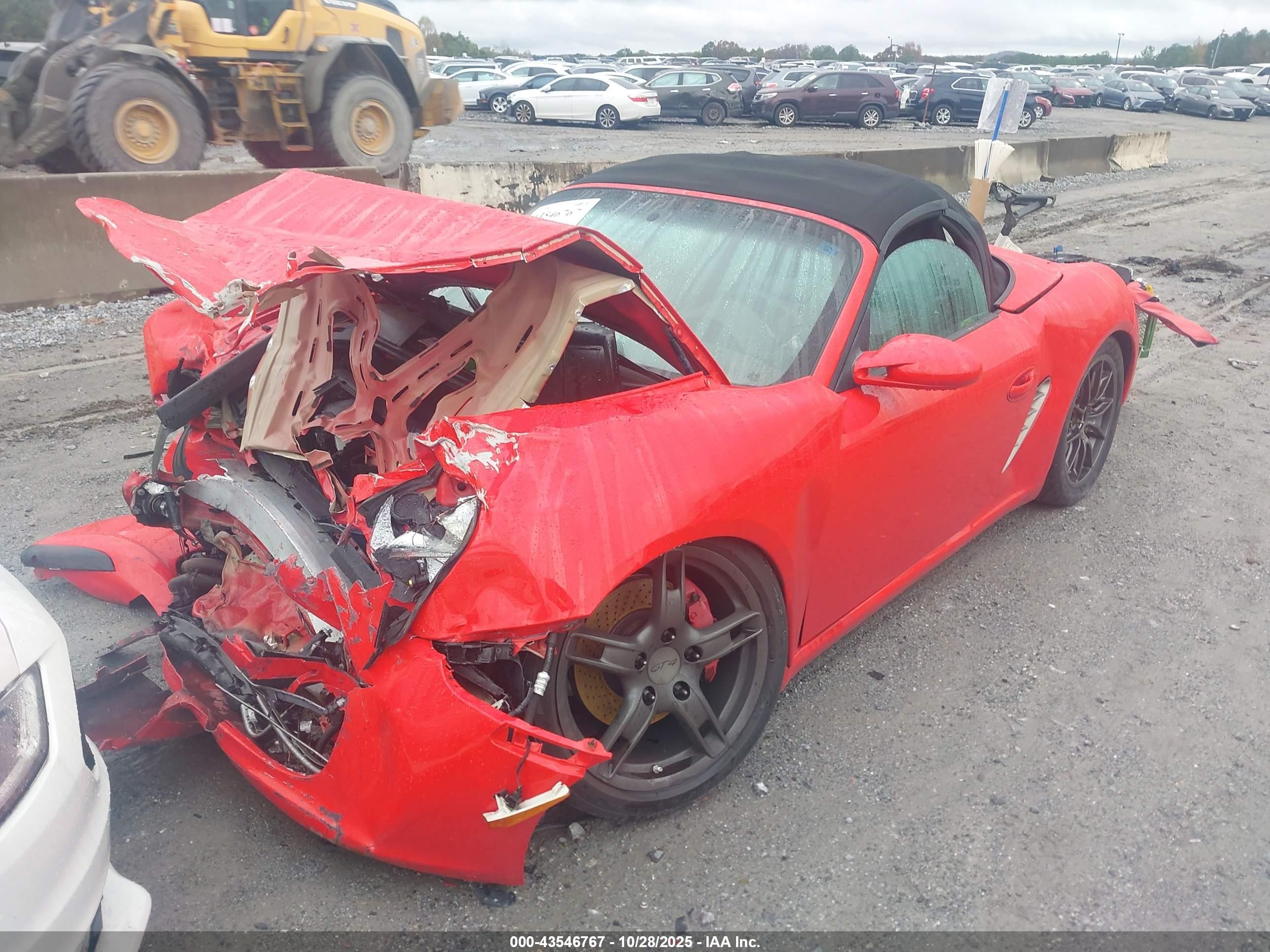 2005 Porsche Boxster S Red vin: WP0CB29805S730322