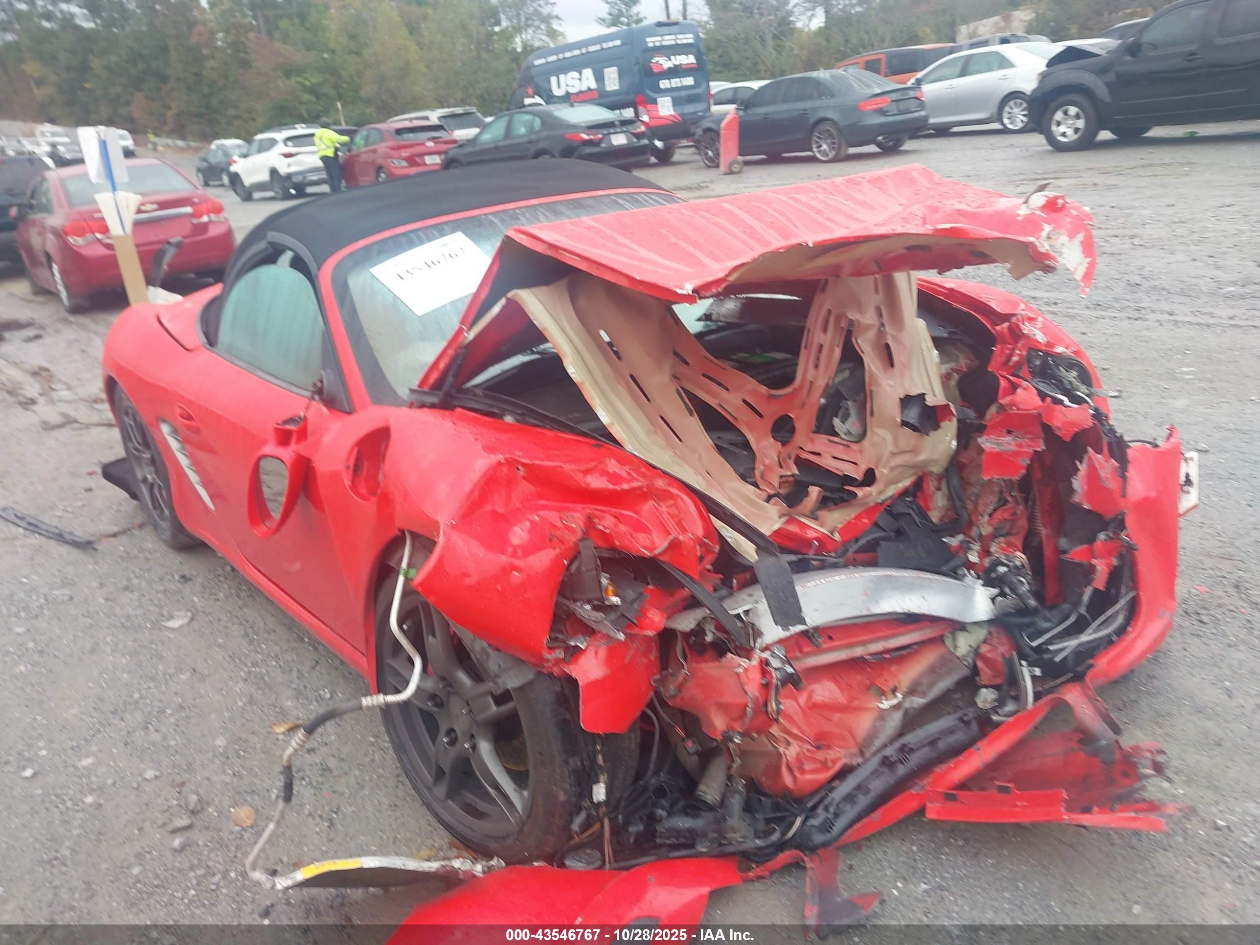 2005 Porsche Boxster S Red vin: WP0CB29805S730322