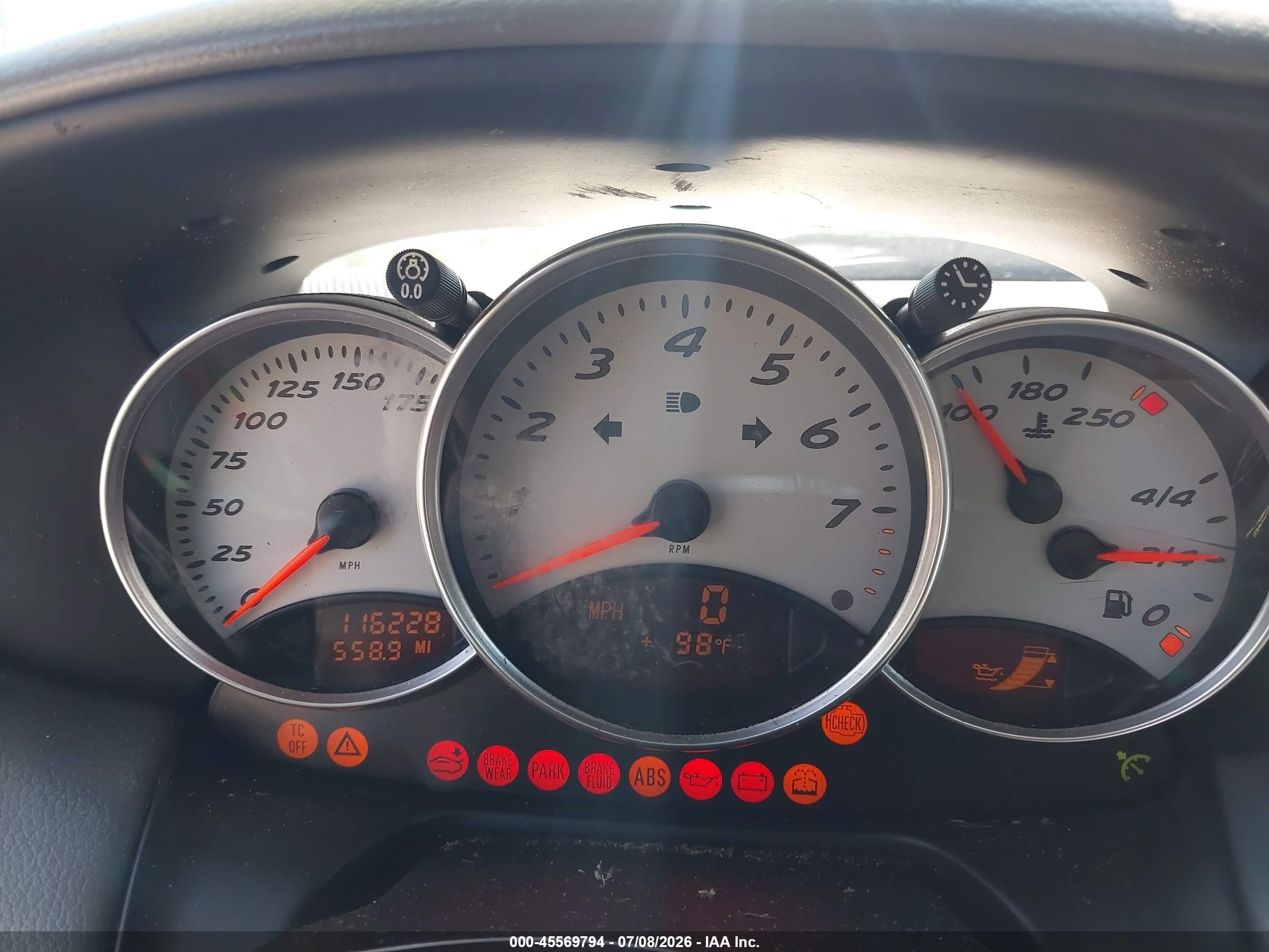 2000 Porsche Boxster S Black vin: WP0CB2980YU662998