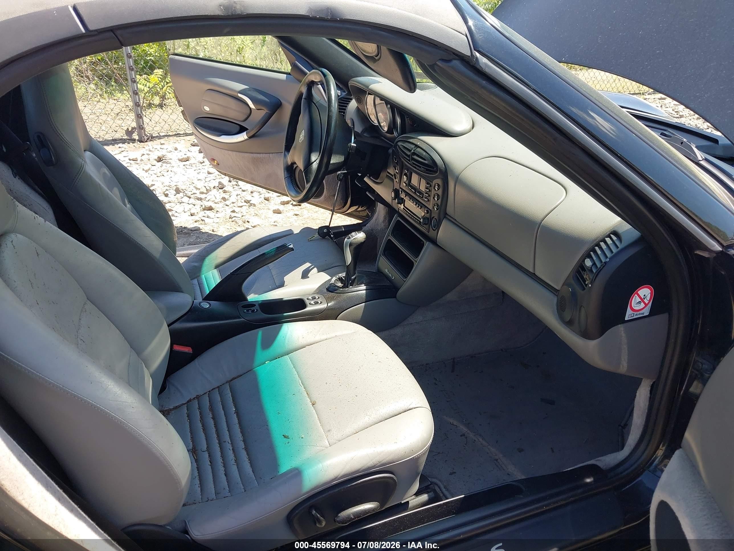 2000 Porsche Boxster S Black vin: WP0CB2980YU662998