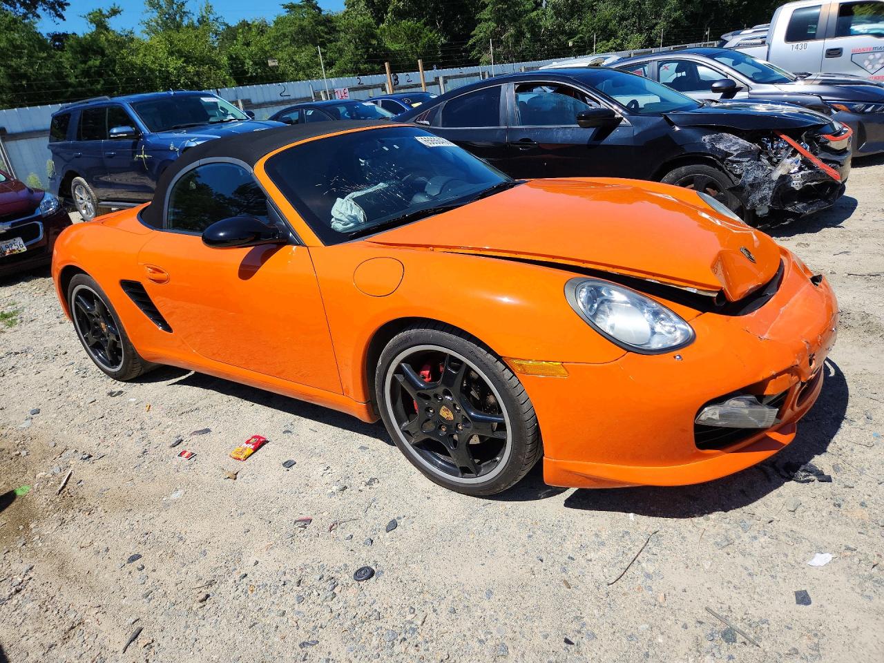 2008 Porsche Boxster S Orange vin: WP0CB29818U730127