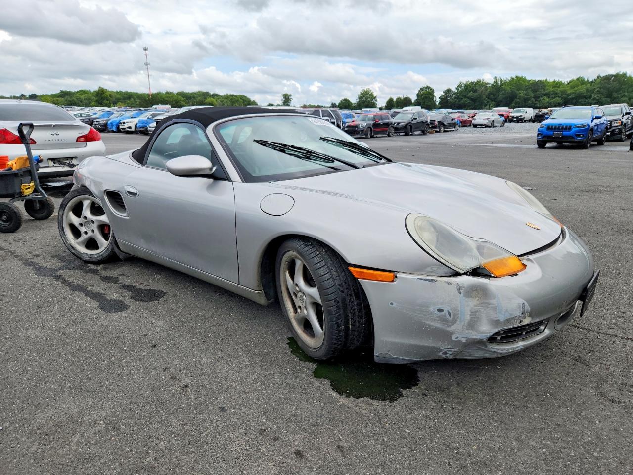 2002 Porsche Boxster S Silver vin: WP0CB29822U660919