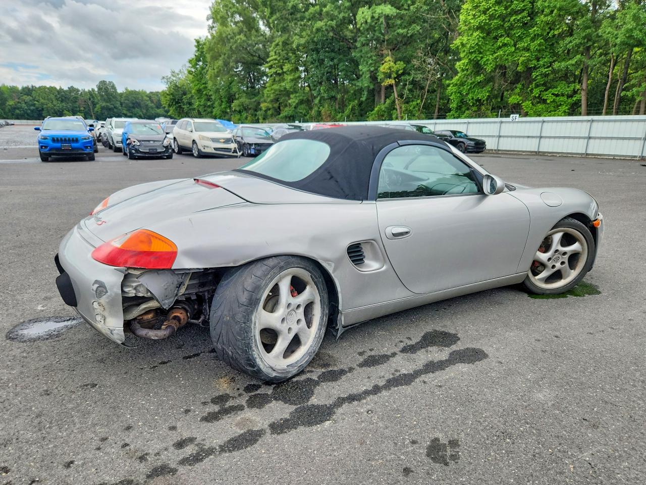 2002 Porsche Boxster S Silver vin: WP0CB29822U660919