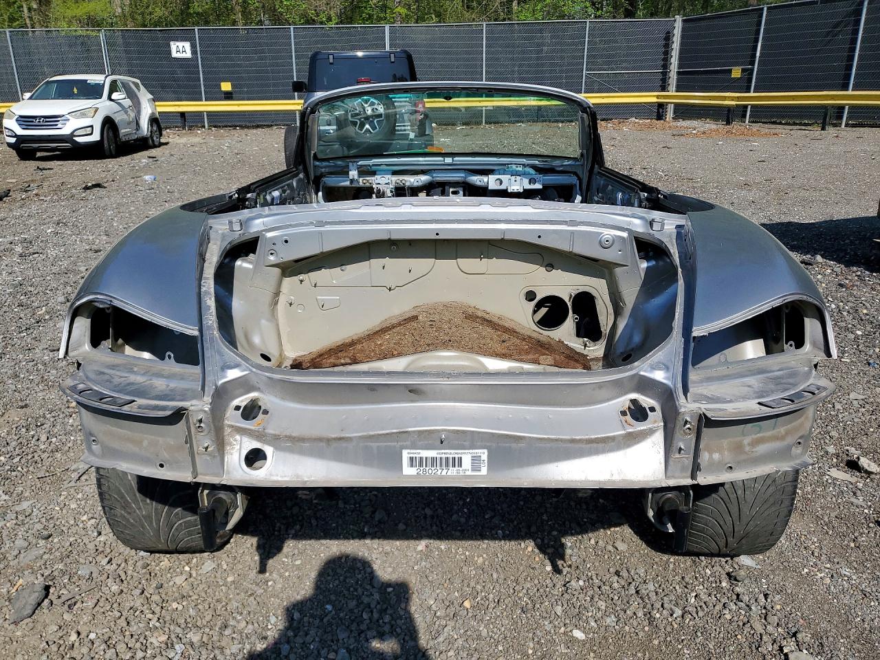 2004 Porsche Boxster S Silver vin: WP0CB29844U661704
