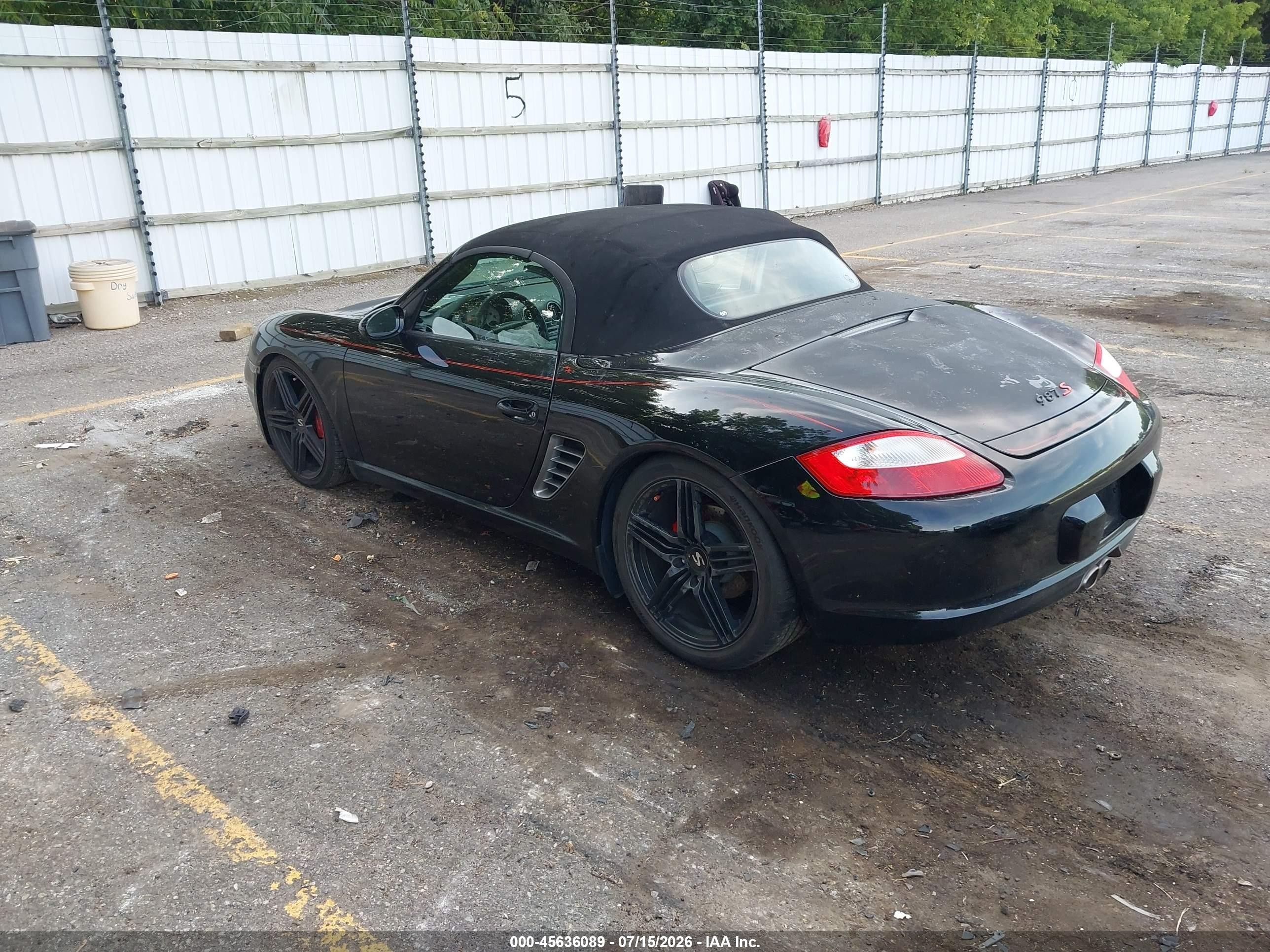 2006 Porsche Boxster S Black vin: WP0CB29846S730230
