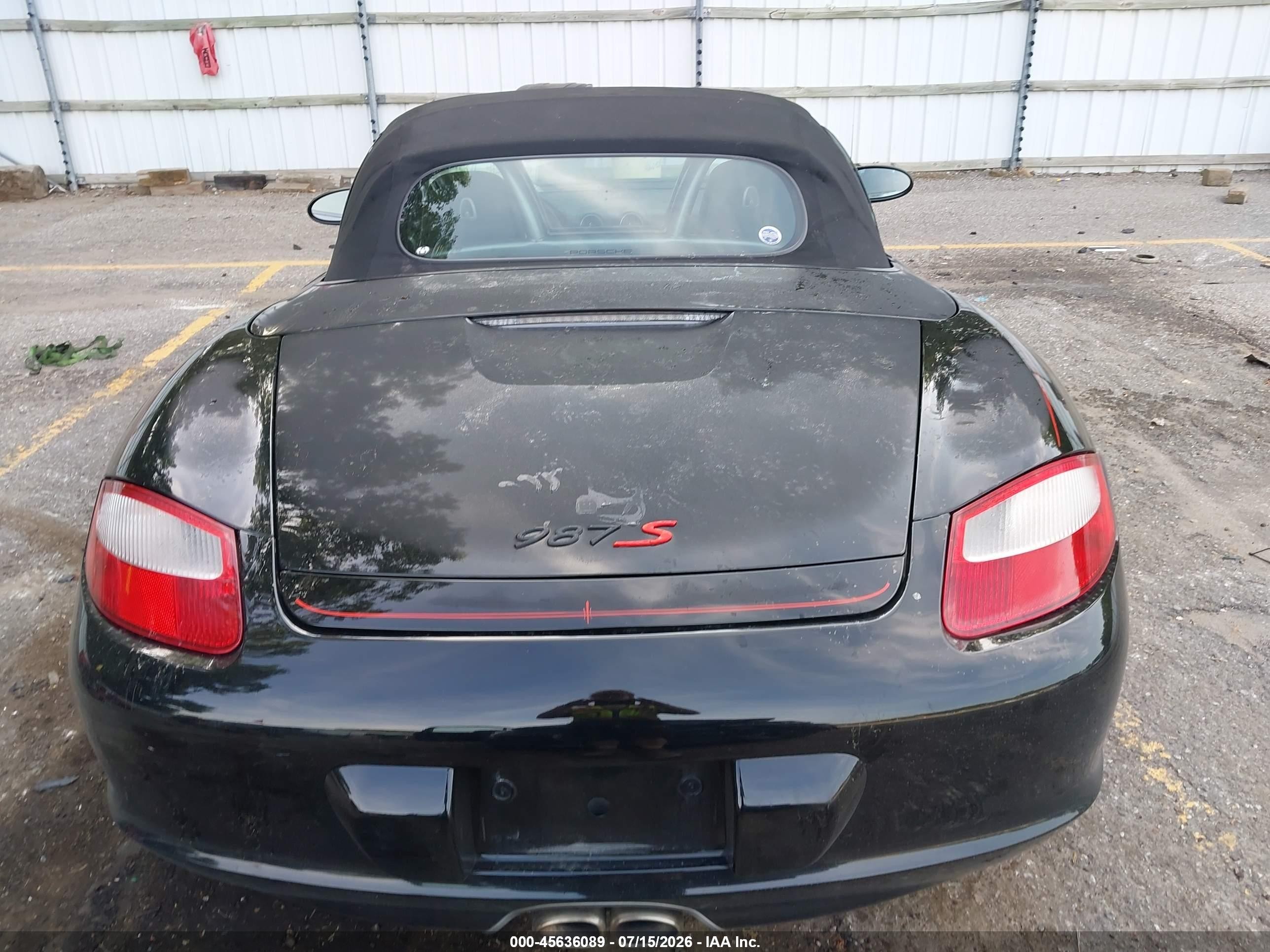 2006 Porsche Boxster S Black vin: WP0CB29846S730230