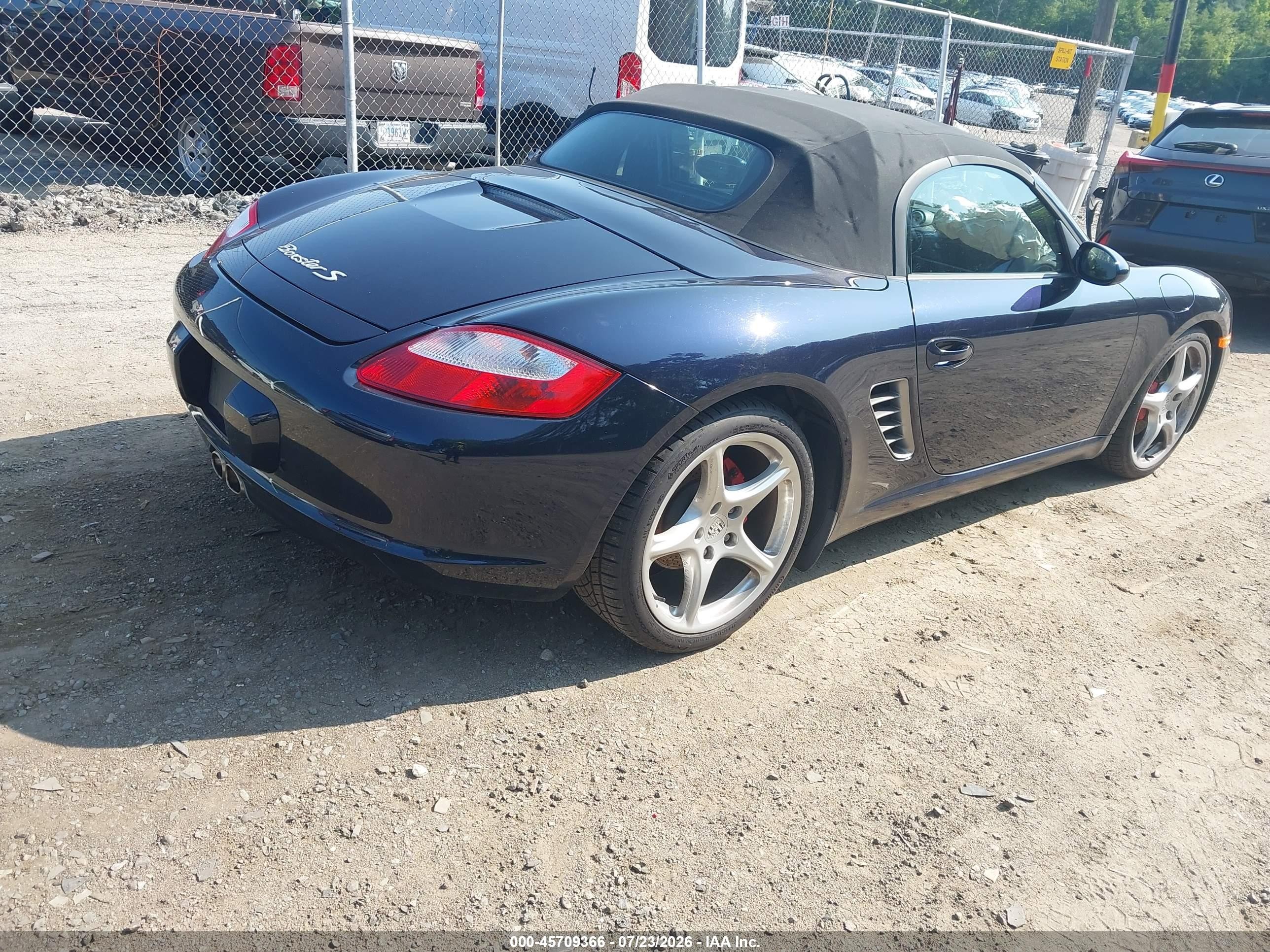 2005 Porsche Boxster S Синий vin: WP0CB29855U731969