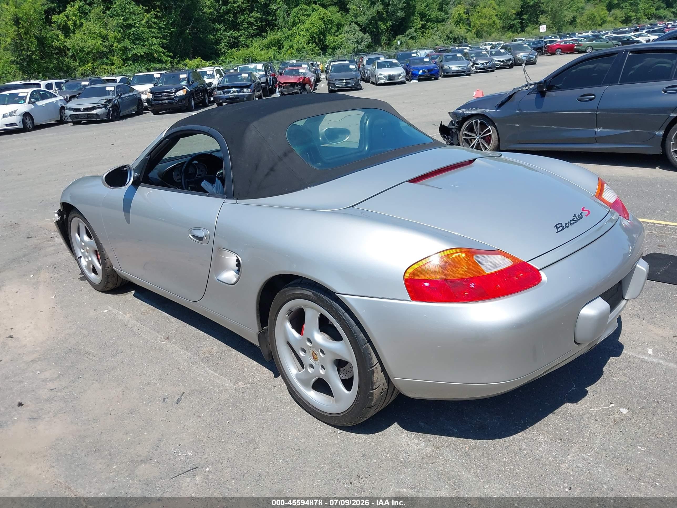2002 Porsche Boxster S Silver vin: WP0CB29862U661555