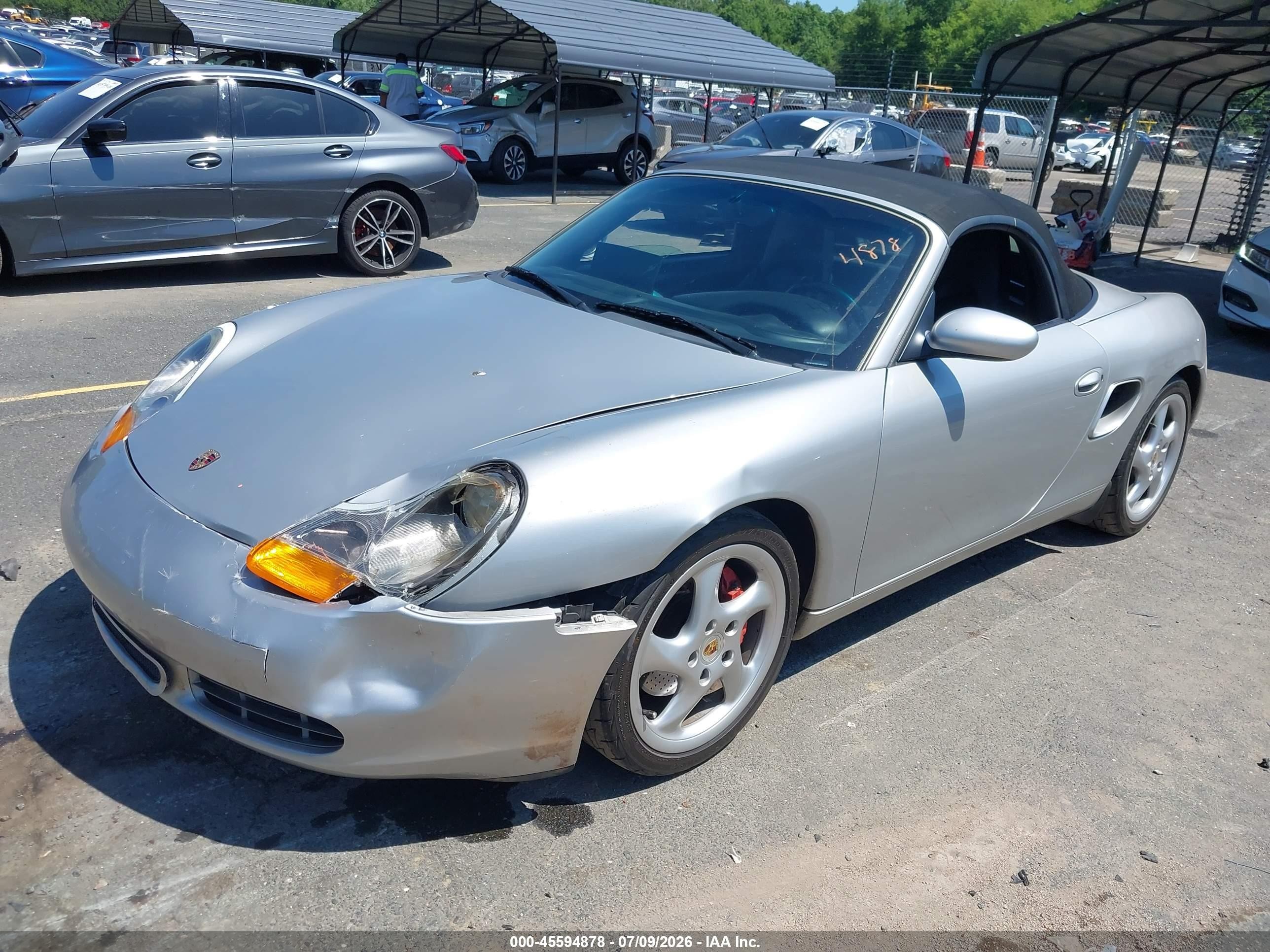 2002 Porsche Boxster S Silver vin: WP0CB29862U661555
