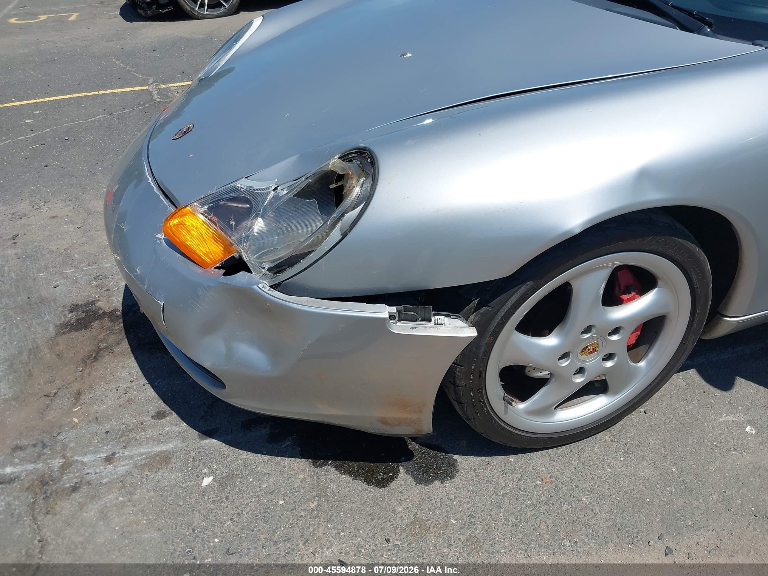 2002 Porsche Boxster S Silver vin: WP0CB29862U661555