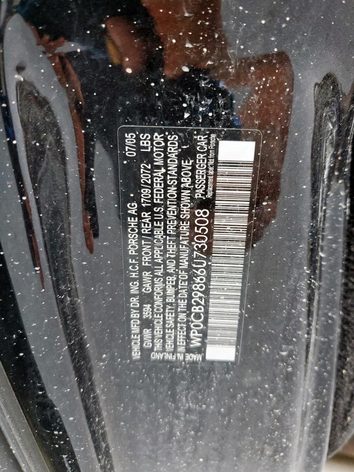 2006 Porsche Boxster S Черный vin: WP0CB29866U730508