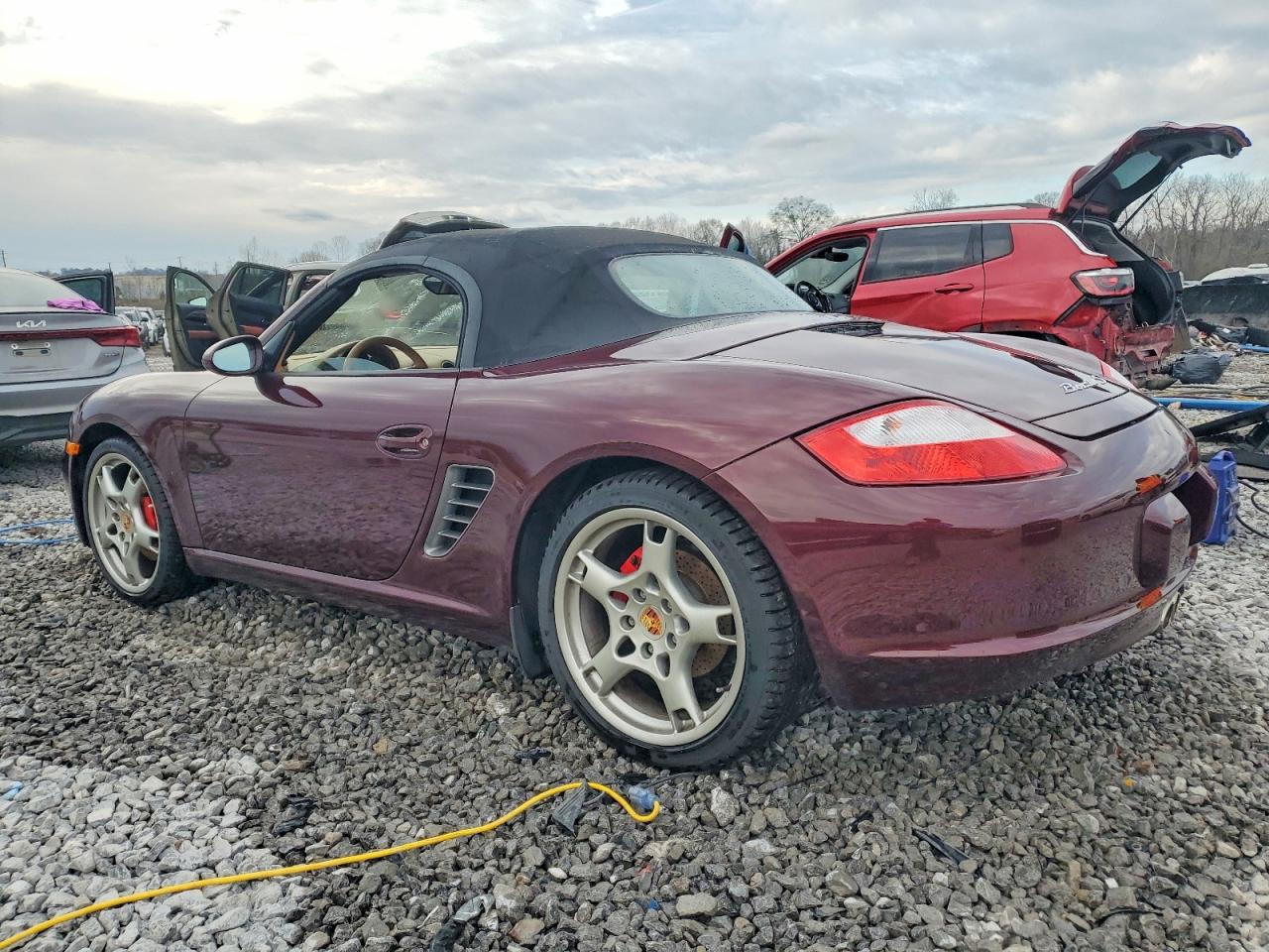 2005 Porsche Boxster S Maroon vin: WP0CB29875U731570