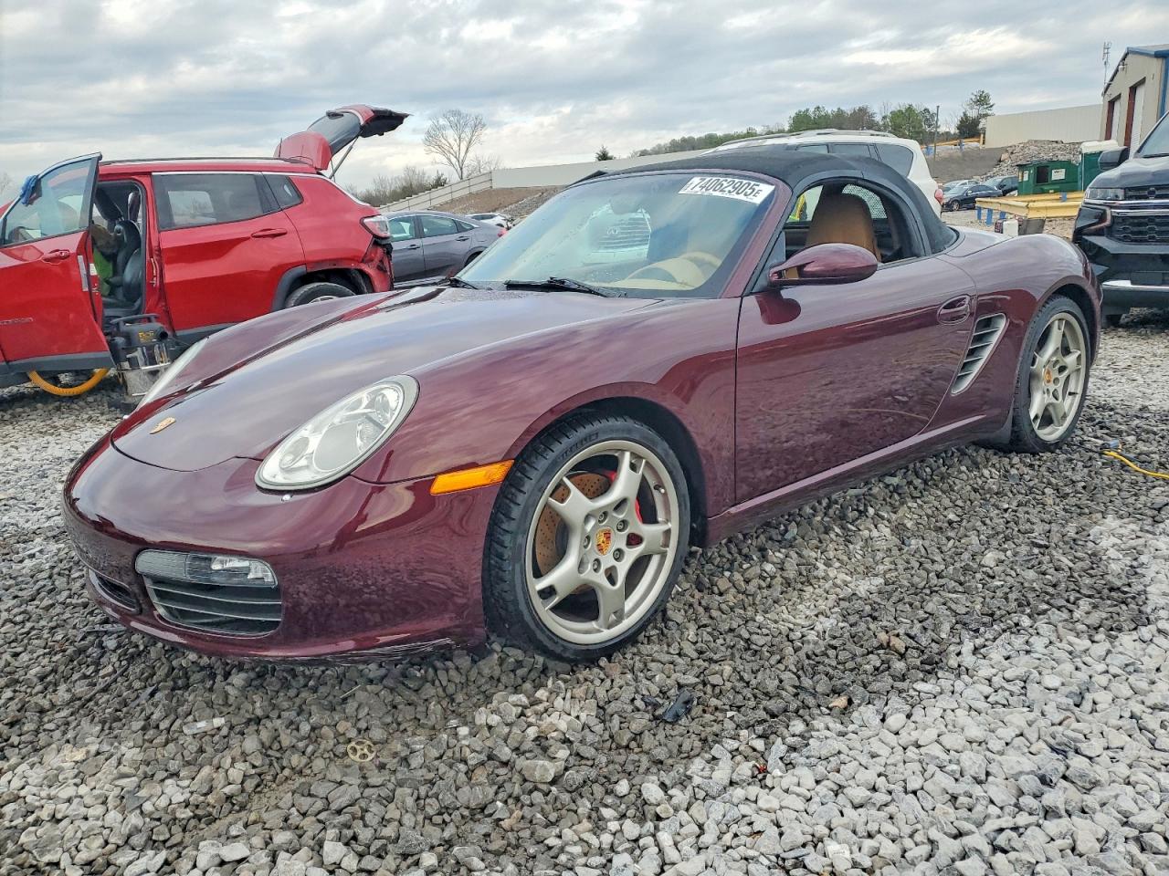 2005 Porsche Boxster S Maroon vin: WP0CB29875U731570