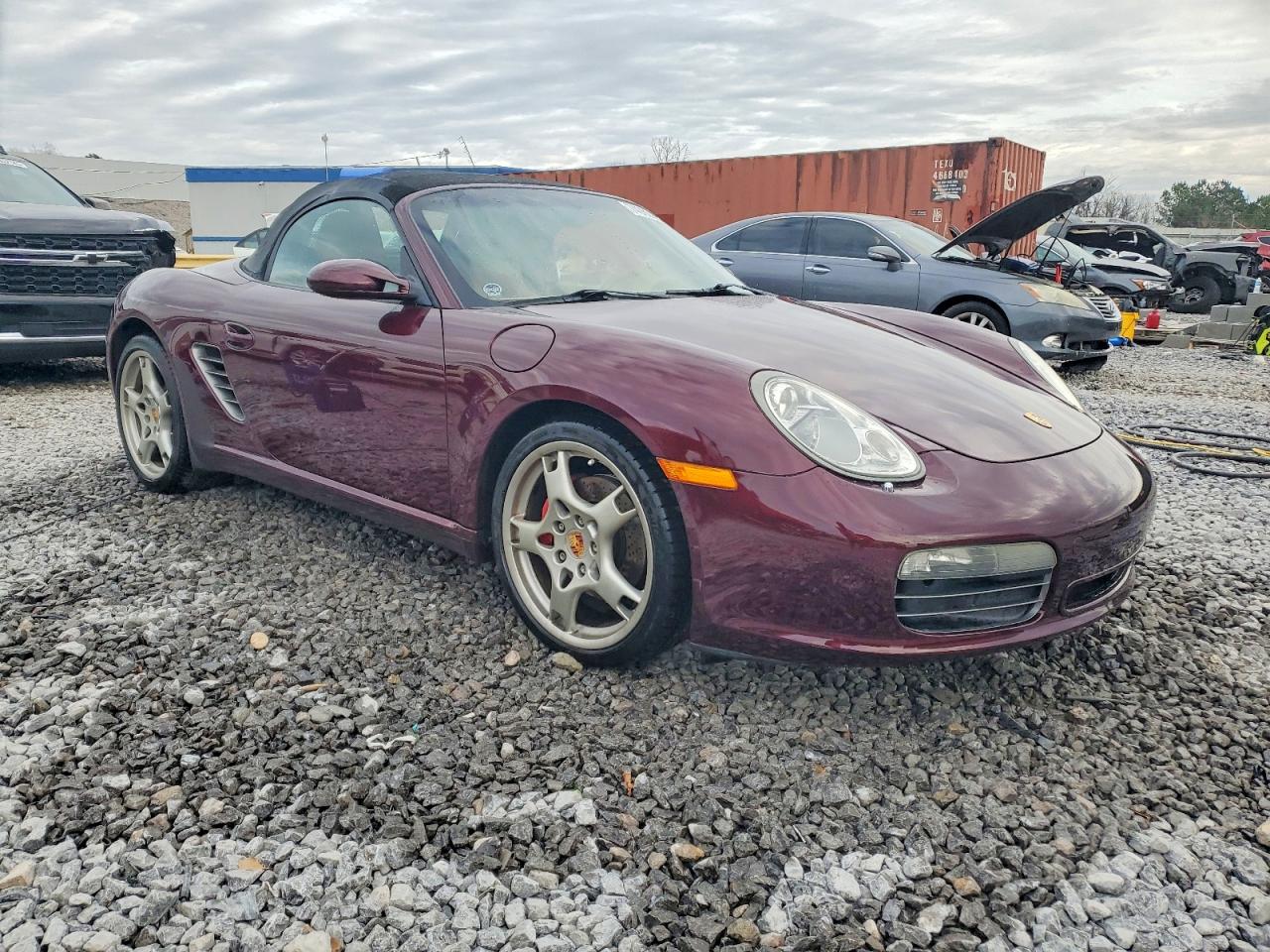 2005 Porsche Boxster S Maroon vin: WP0CB29875U731570