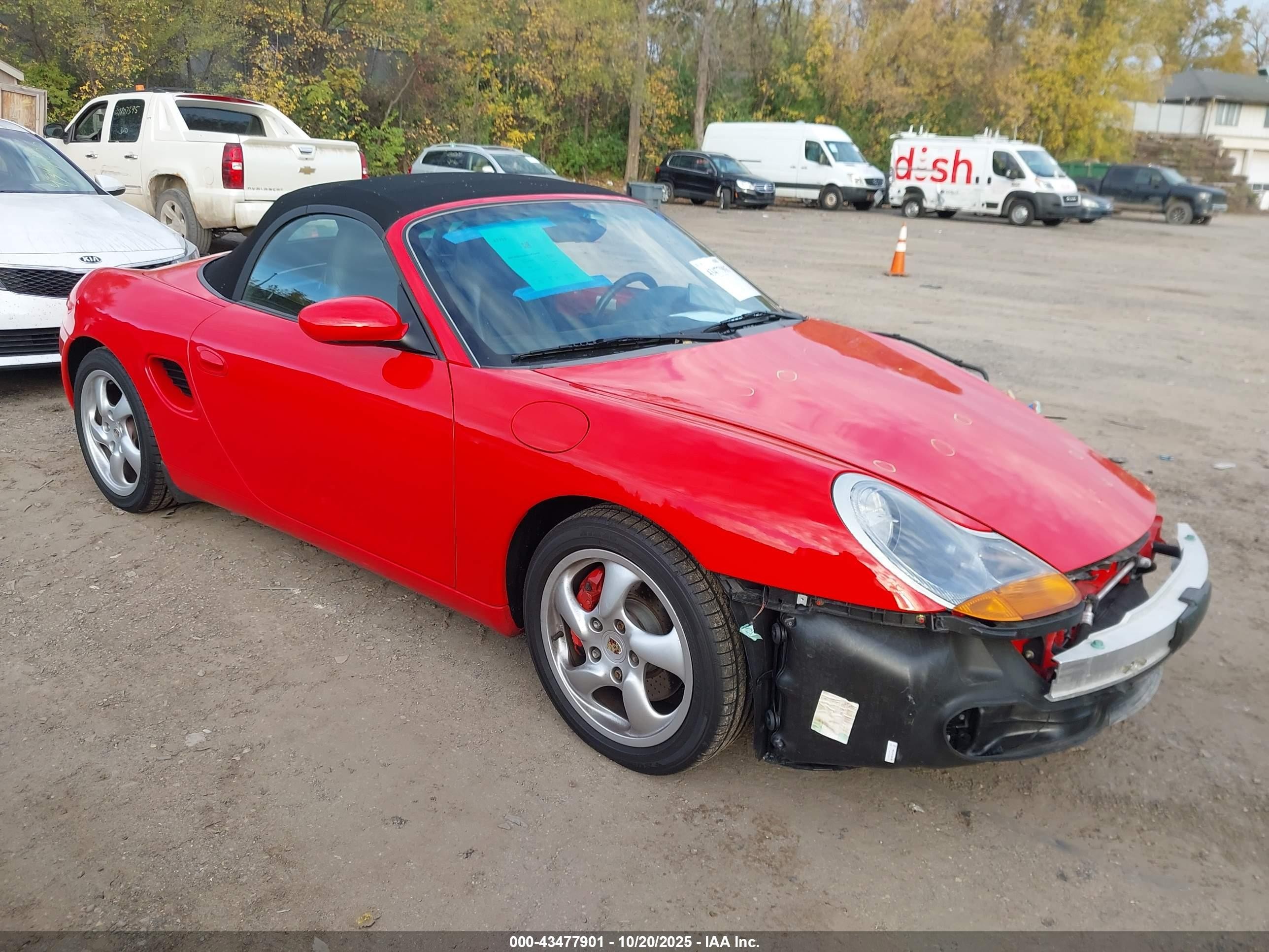 2001 Porsche Boxster S Red vin: WP0CB29881U661491