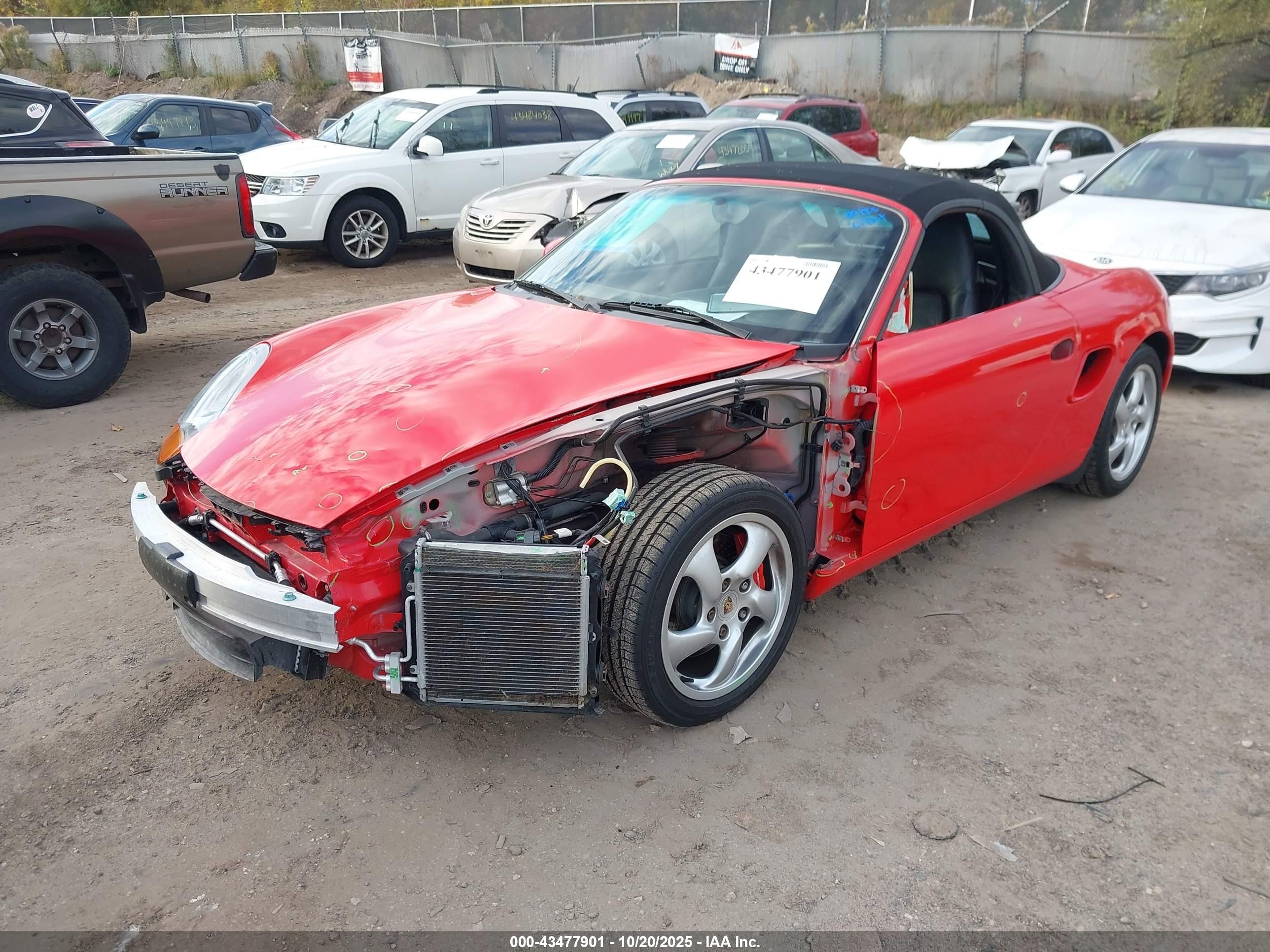 2001 Porsche Boxster S Red vin: WP0CB29881U661491
