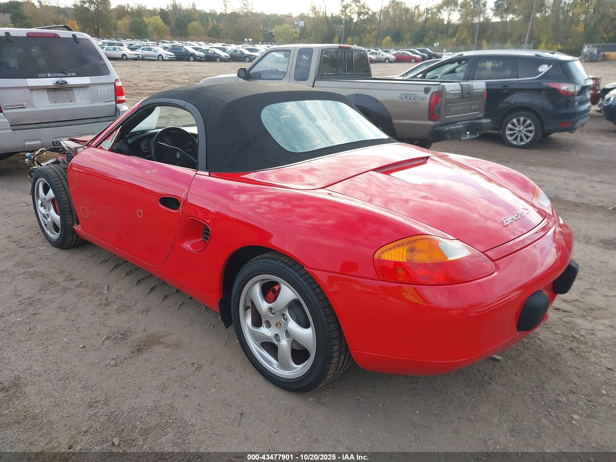 2001 Porsche Boxster S Red vin: WP0CB29881U661491