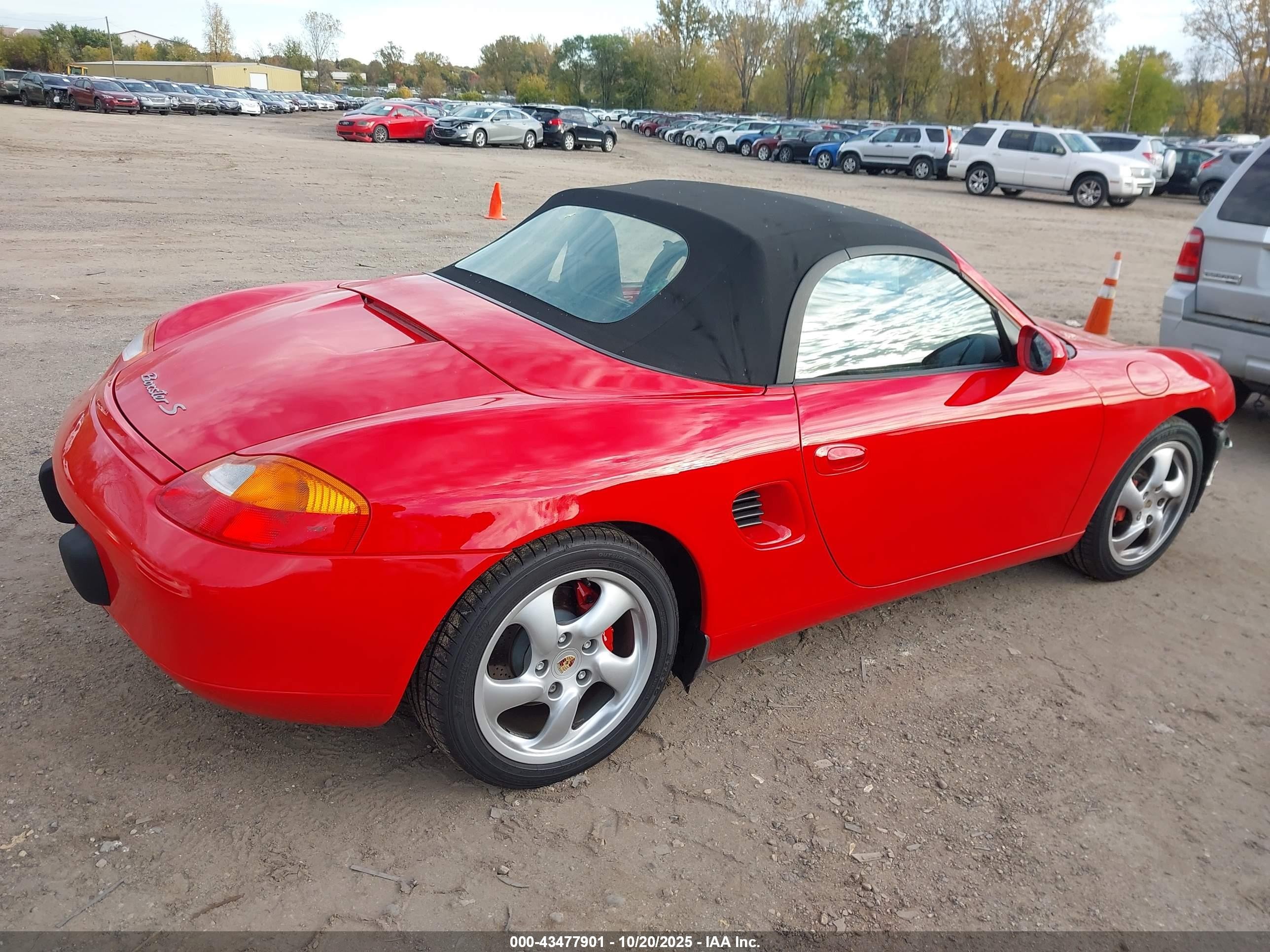 2001 Porsche Boxster S Red vin: WP0CB29881U661491