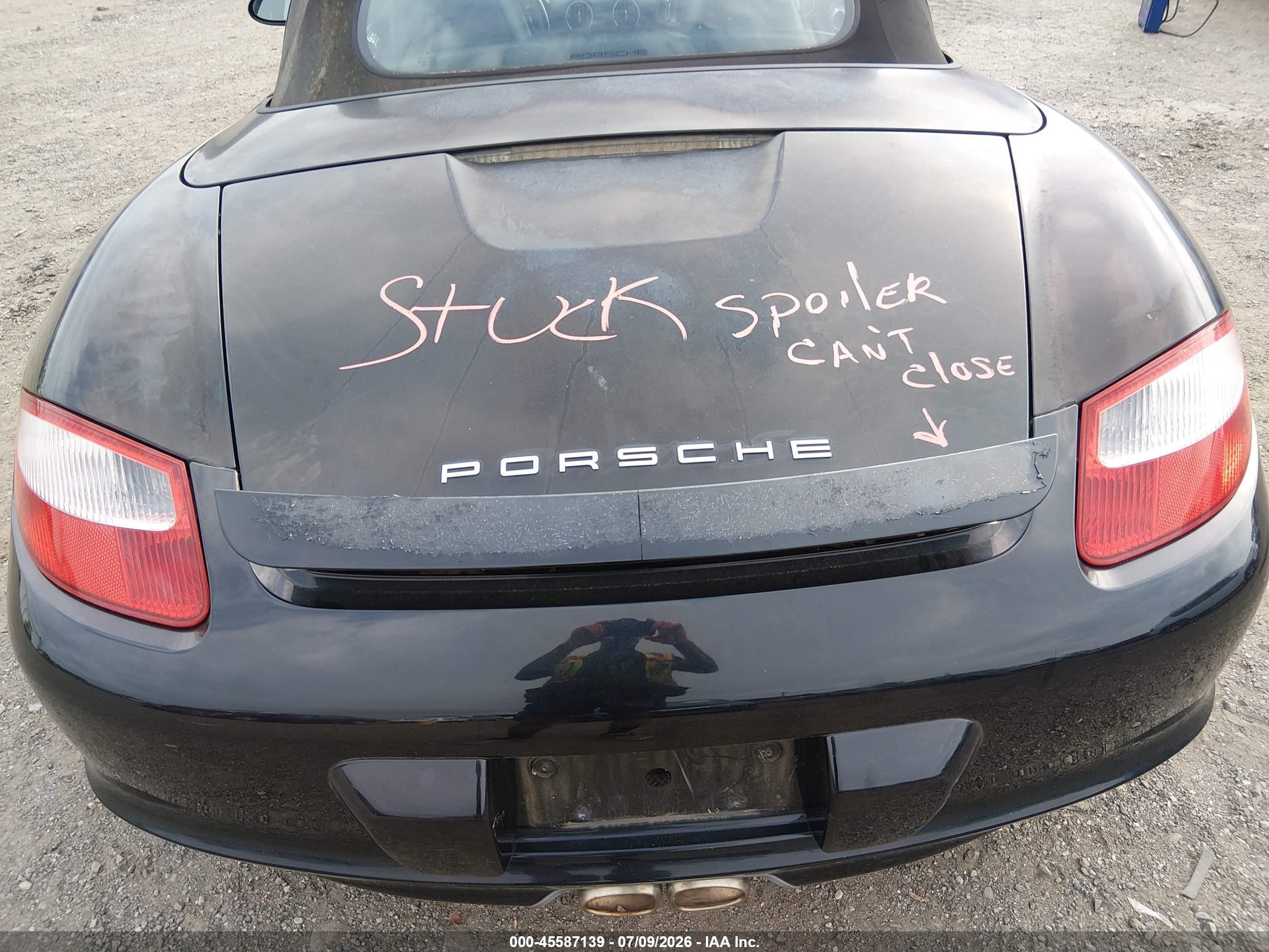 2006 Porsche Boxster S Black vin: WP0CB29886U730252