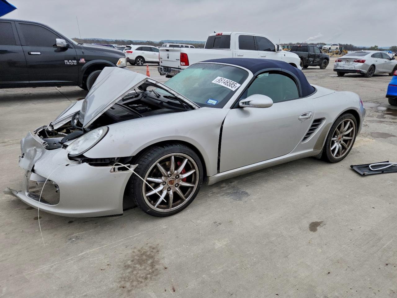 2005 Porsche Boxster S Silver vin: WP0CB29895U732123