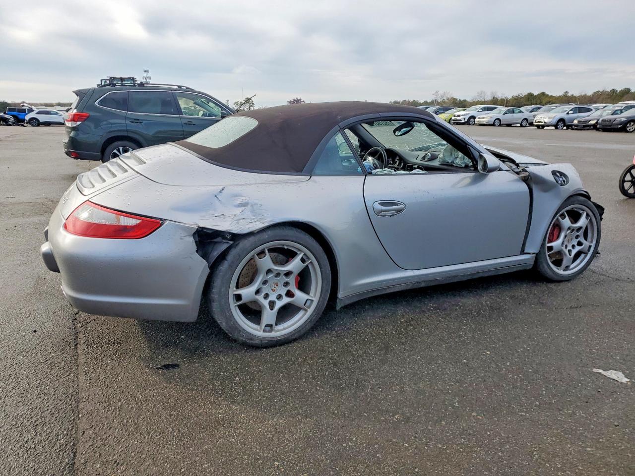 2008 Porsche 911 Carrera S Cabrio Серебряный vin: WP0CB29908S775385