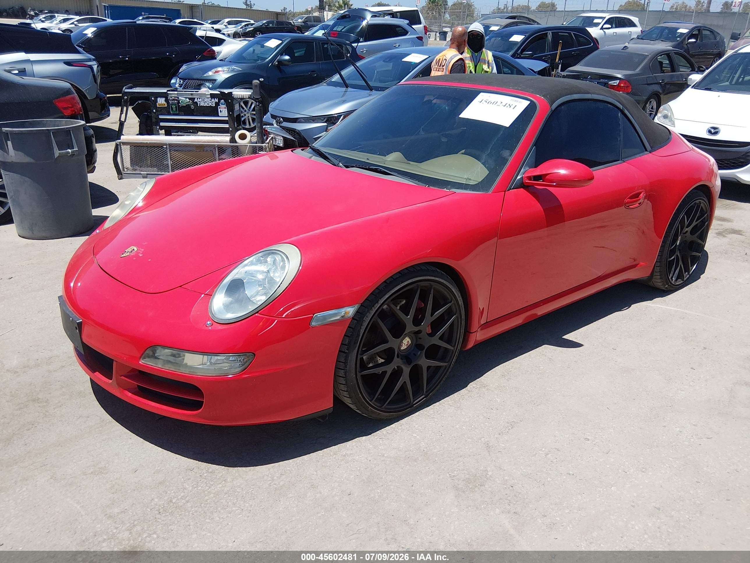 2006 Porsche 911 Carrera S Cabriolet Red vin: WP0CB29926S765504