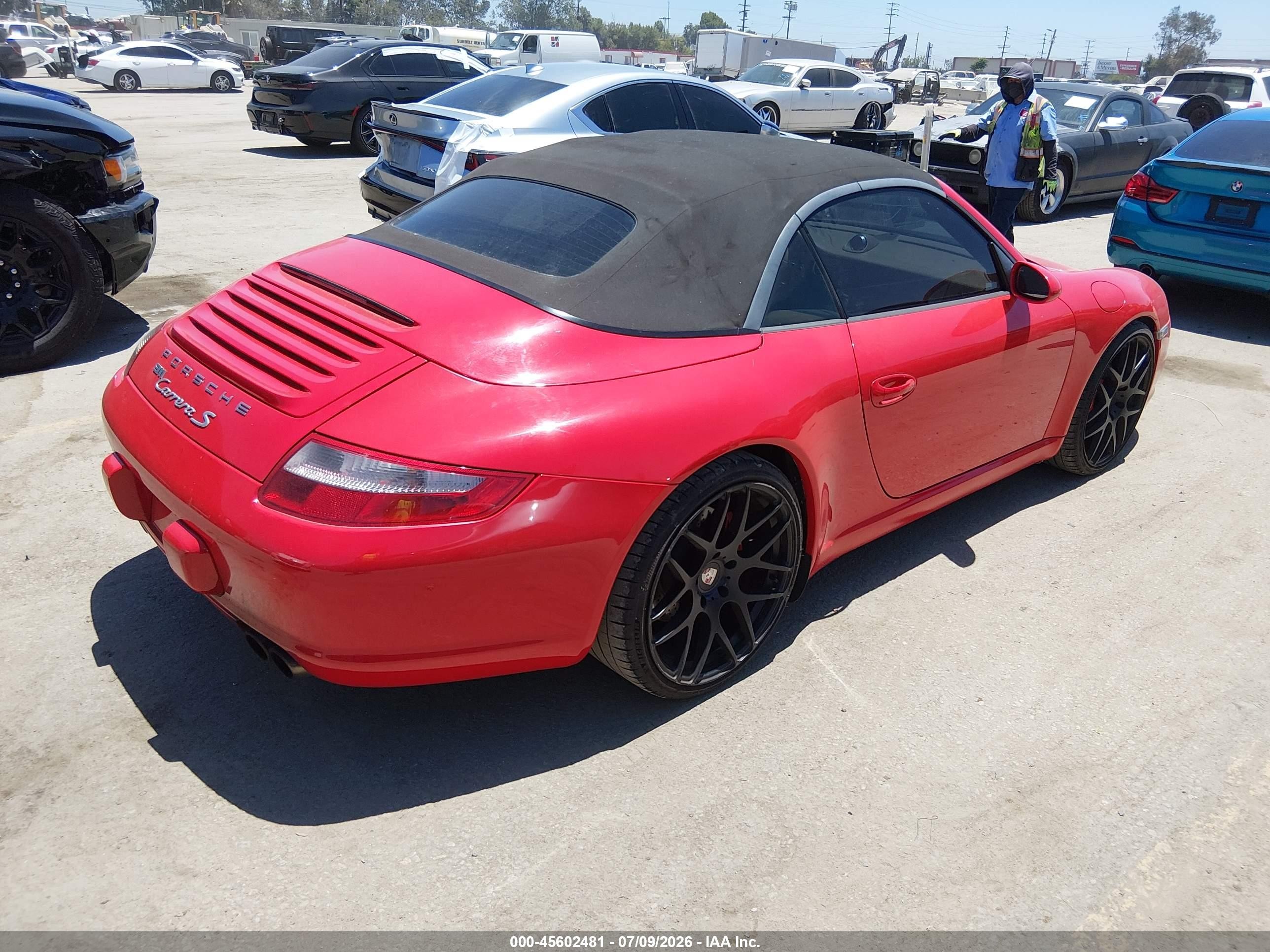 2006 Porsche 911 Carrera S Cabriolet Red vin: WP0CB29926S765504