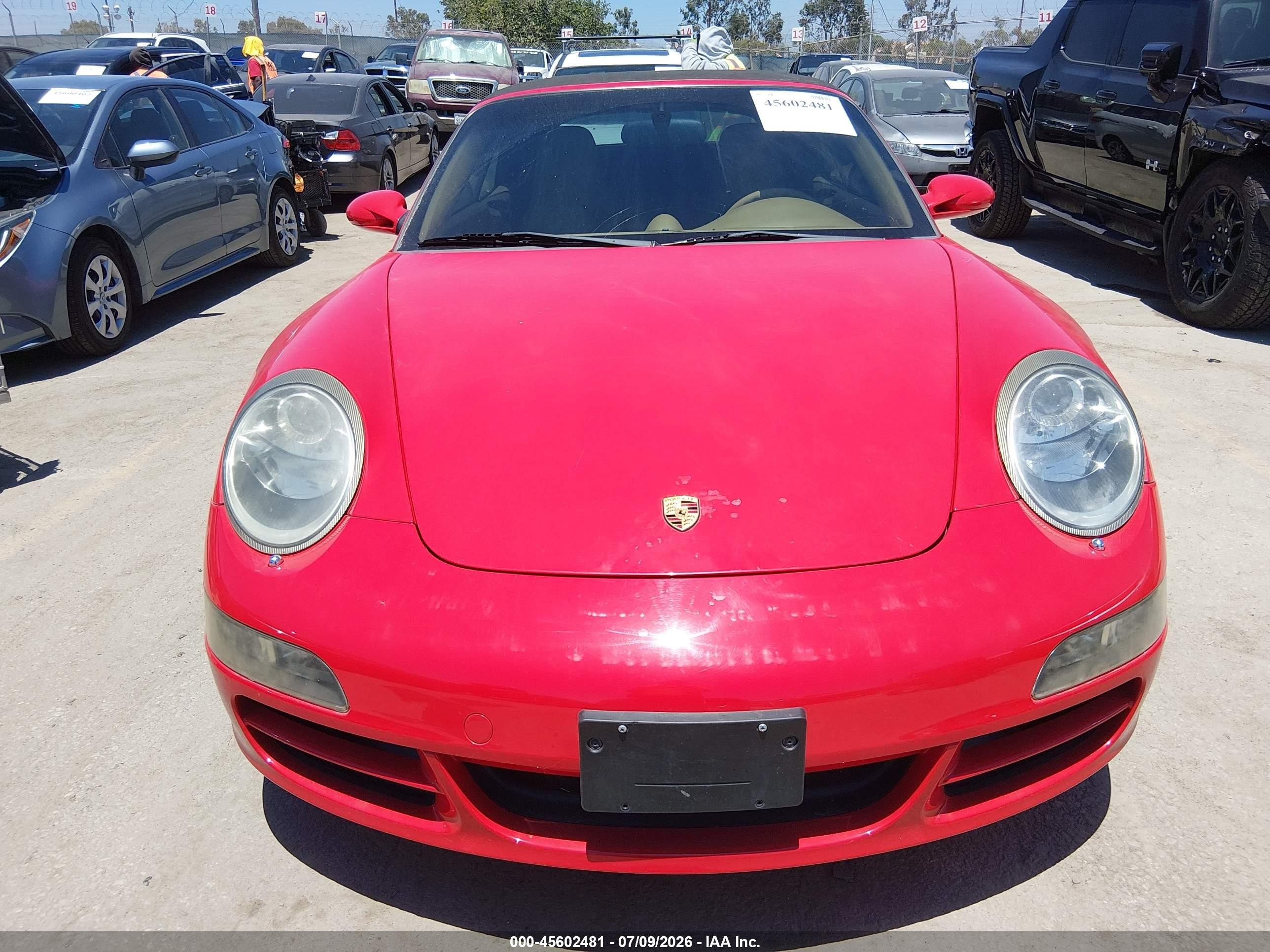 2006 Porsche 911 Carrera S Cabriolet Red vin: WP0CB29926S765504
