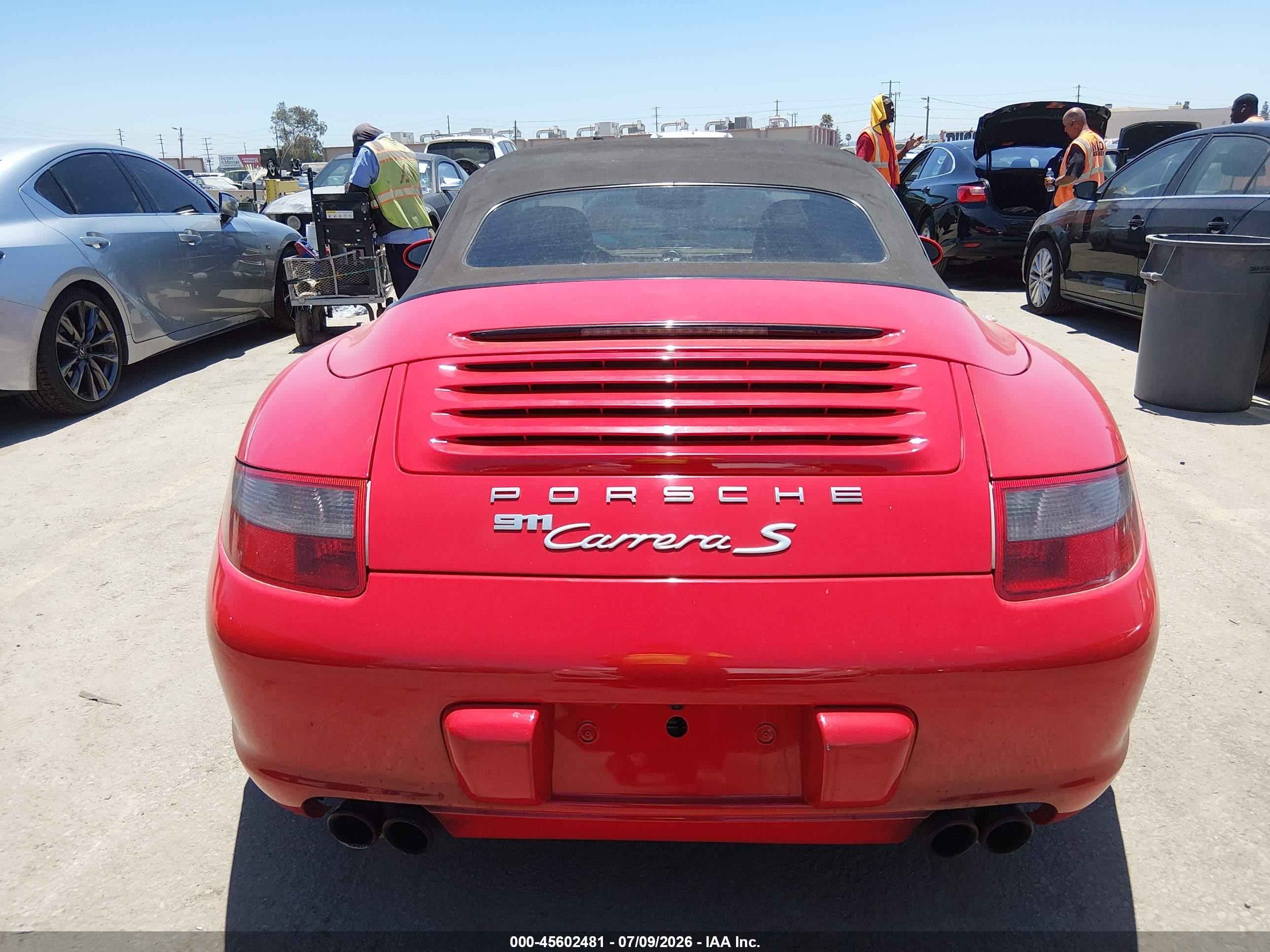 2006 Porsche 911 Carrera S Cabriolet Red vin: WP0CB29926S765504