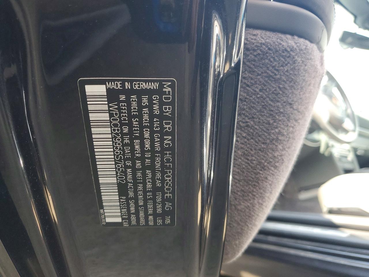 2006 Porsche 911 Carrera S Cabriolet Black vin: WP0CB29956S765402
