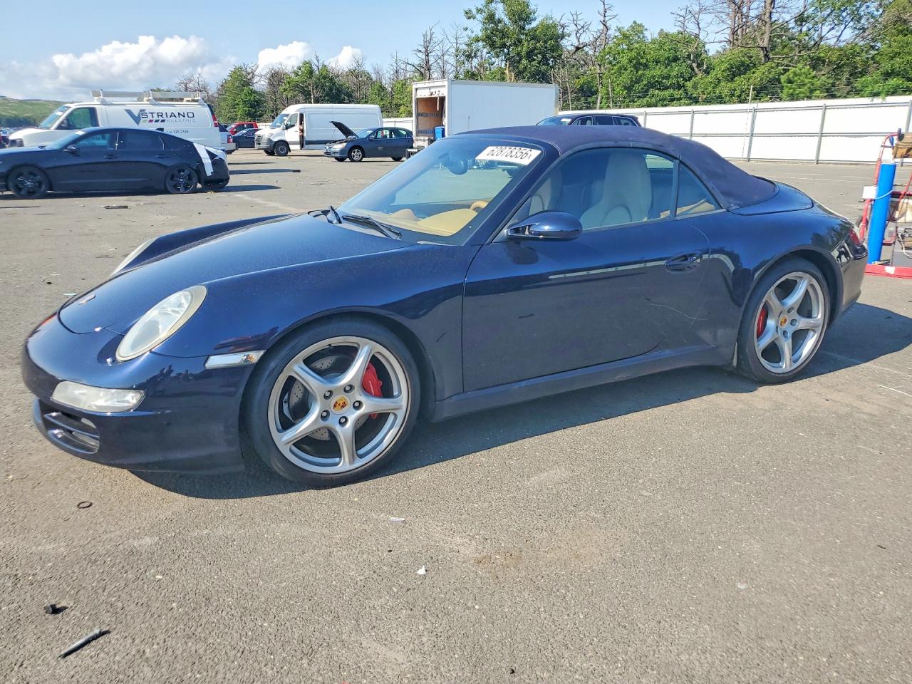 2008 Porsche 911 Carrera S Cabriolet Blue vin: WP0CB29958S777102