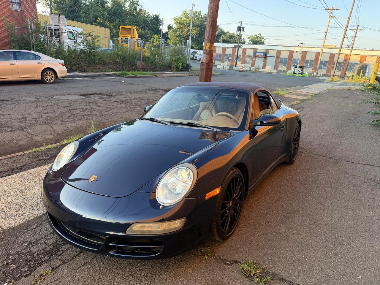 2007 Porsche 911 Carrera S Cabriolet Blue vin: WP0CB29977S775298