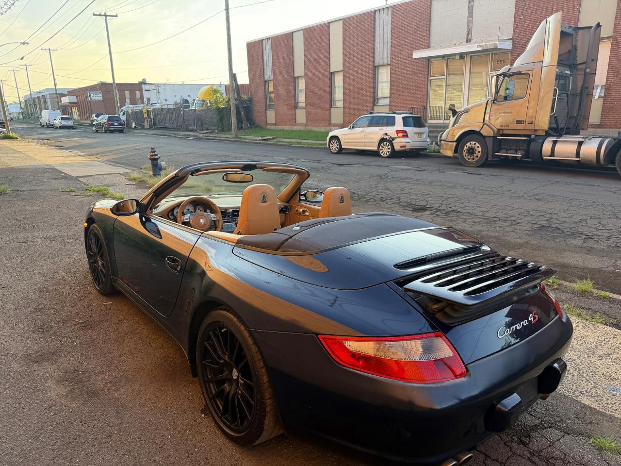 2007 Porsche 911 Carrera S Cabriolet Blue vin: WP0CB29977S775298