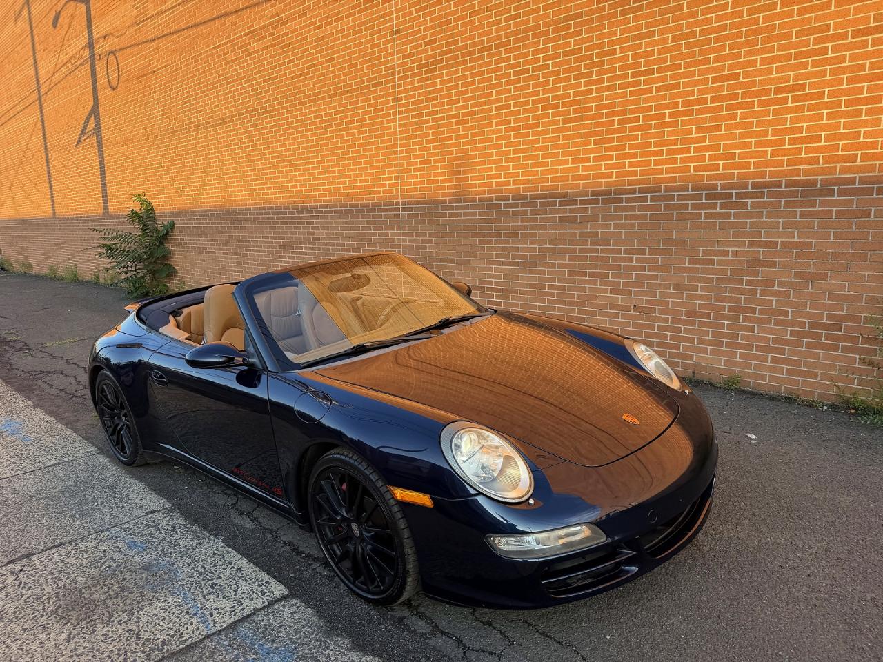 2007 Porsche 911 Carrera S Cabriolet Blue vin: WP0CB29977S775298