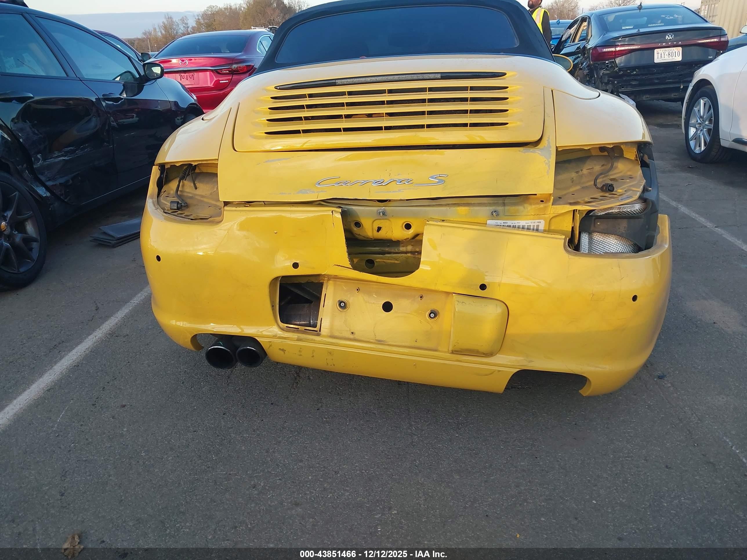 2008 Porsche 911 Carrera S Желтый vin: WP0CB29998S776714