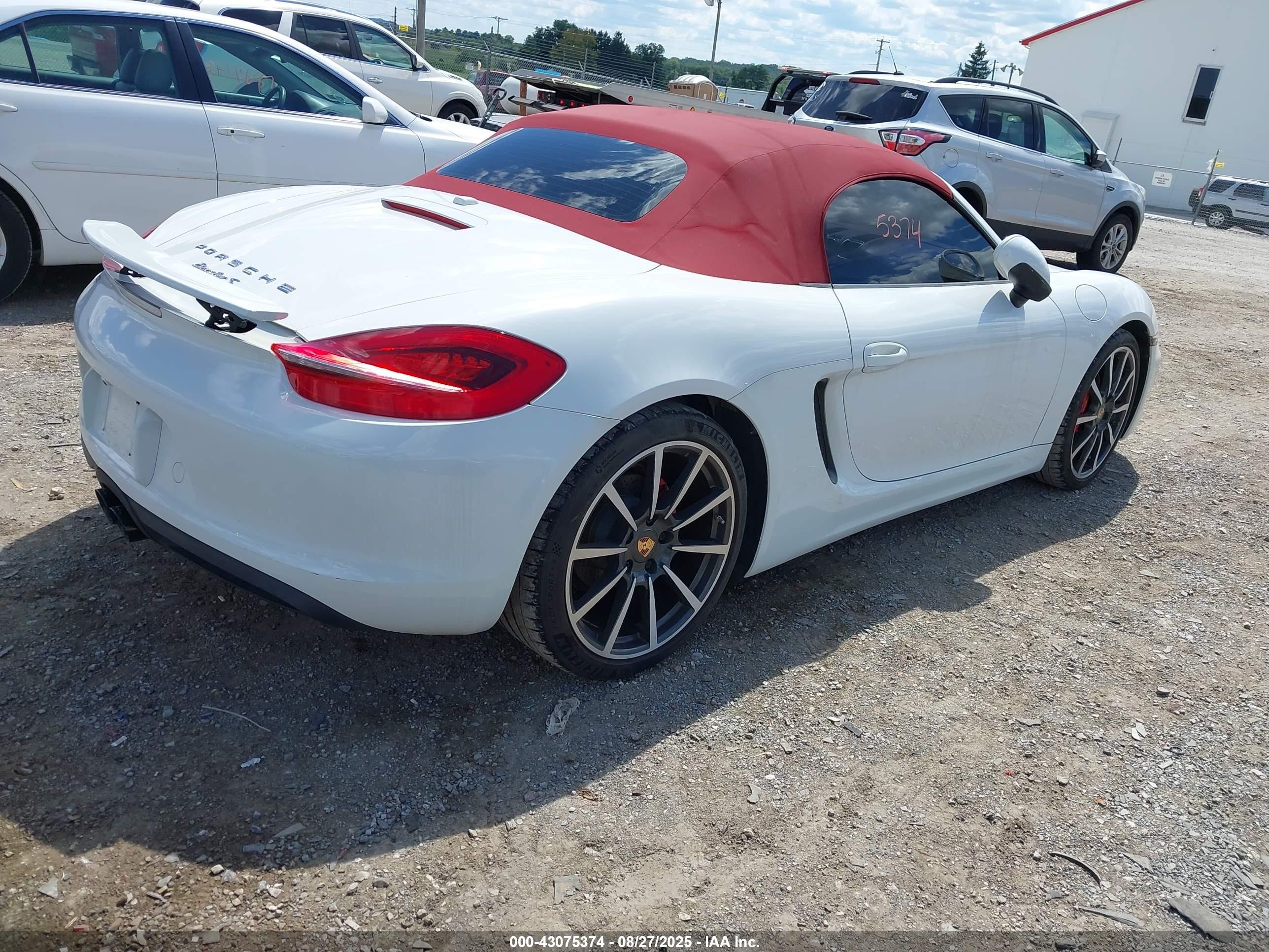 2014 Porsche Boxster S White vin: WP0CB2A82EK140571