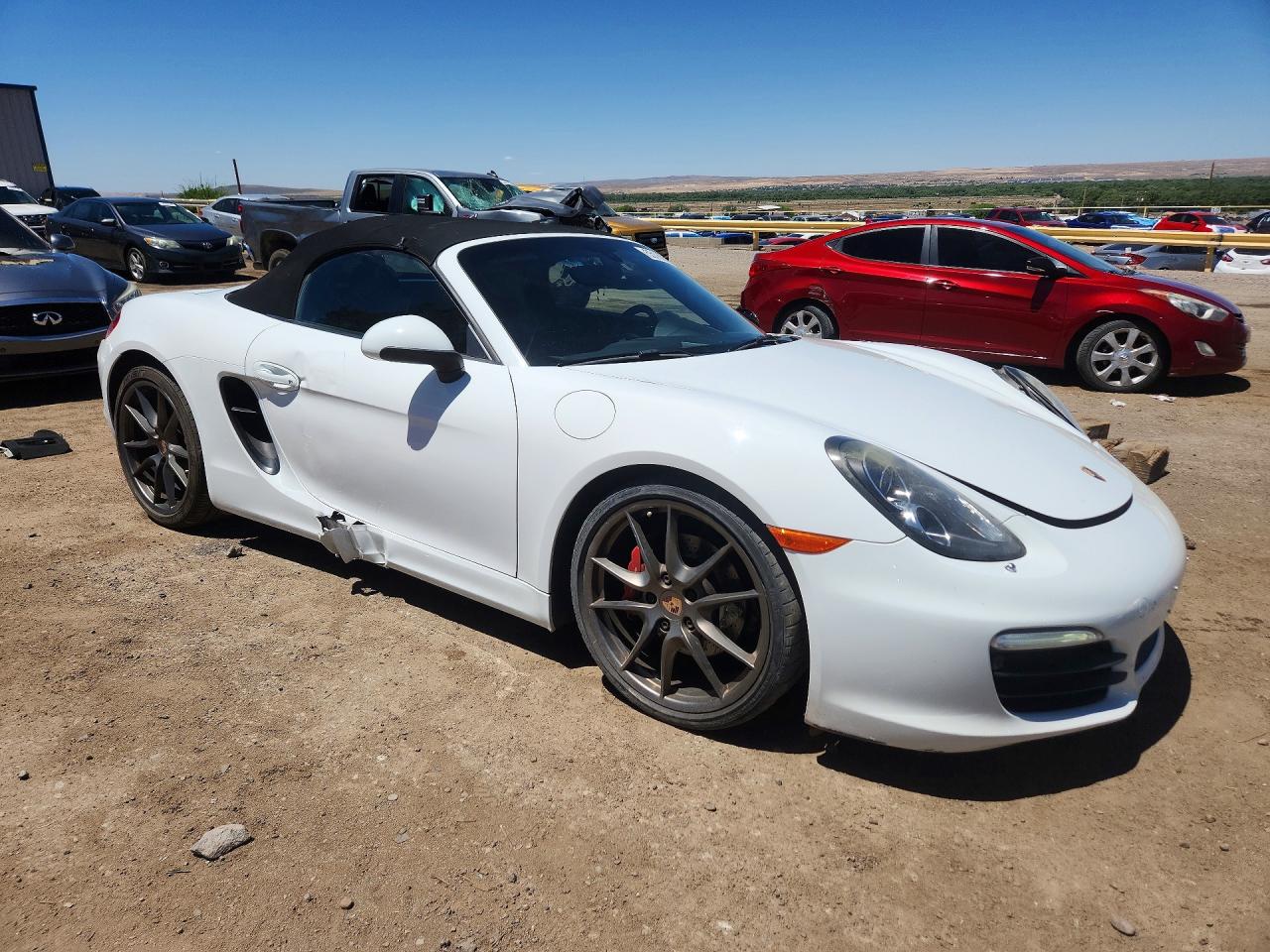 2014 Porsche Boxster S White vin: WP0CB2A82ES141350