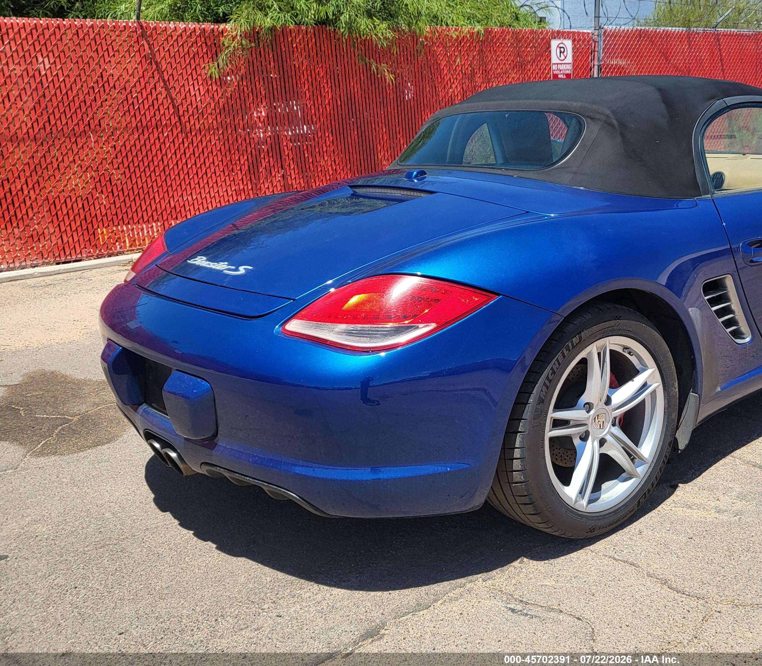 2011 Porsche Boxster S Blue vin: WP0CB2A84BS730153